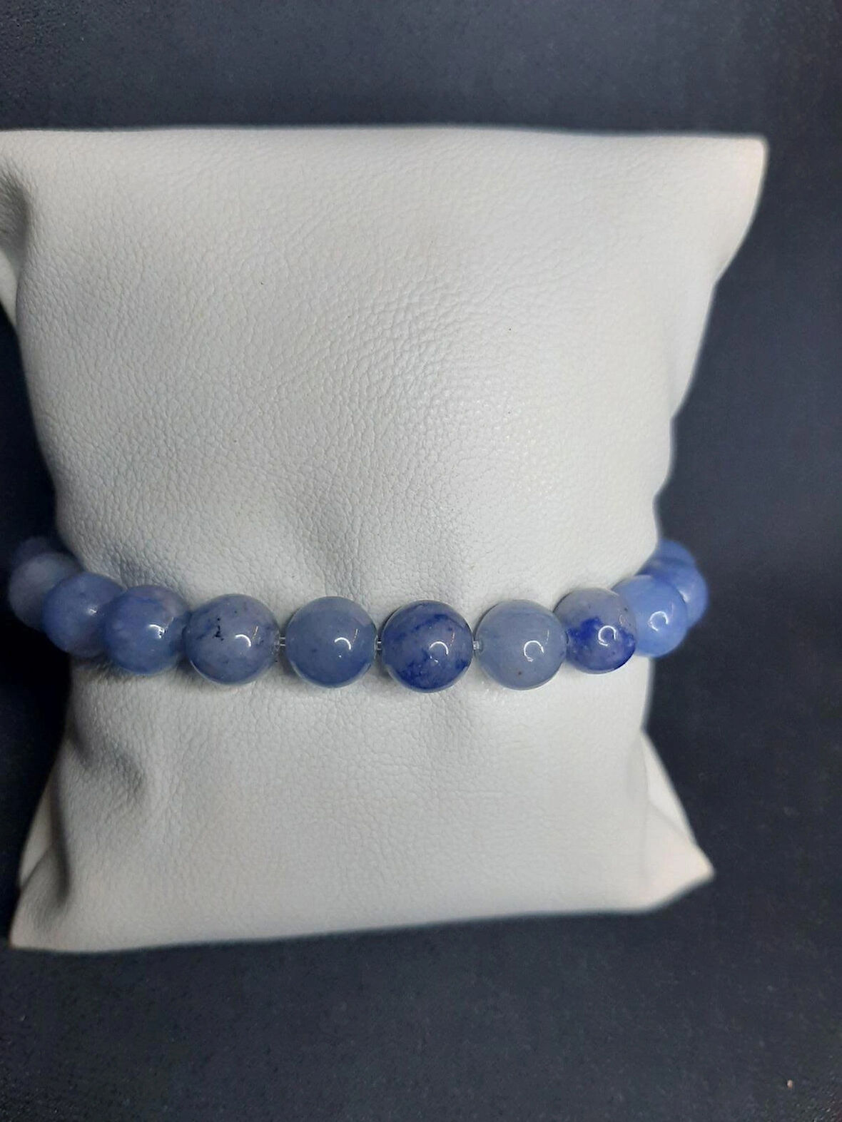 MRYart Mavi Akik Taşı Bileklik Sade ve Şık Unisex