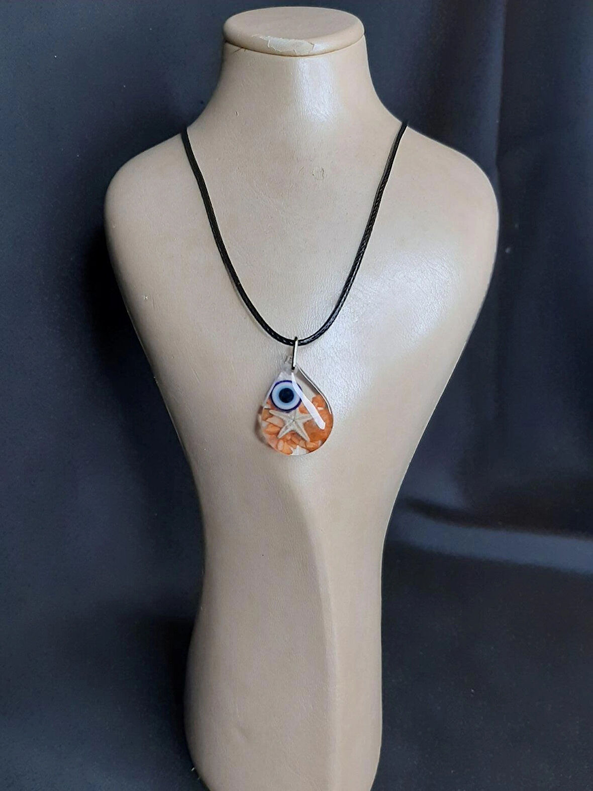 MRYart Deniz Yıldızı Damla Epoksi Kolye