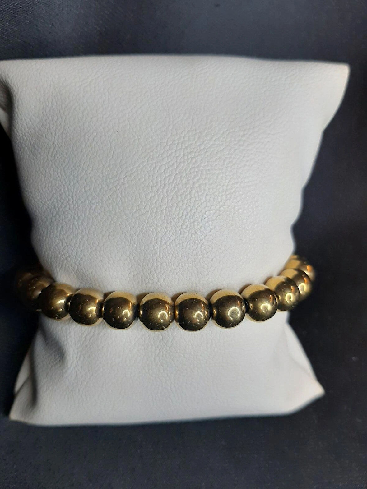 MRYart Altın Sarısı Doğal Hematit Taşı Bileklik Unisex