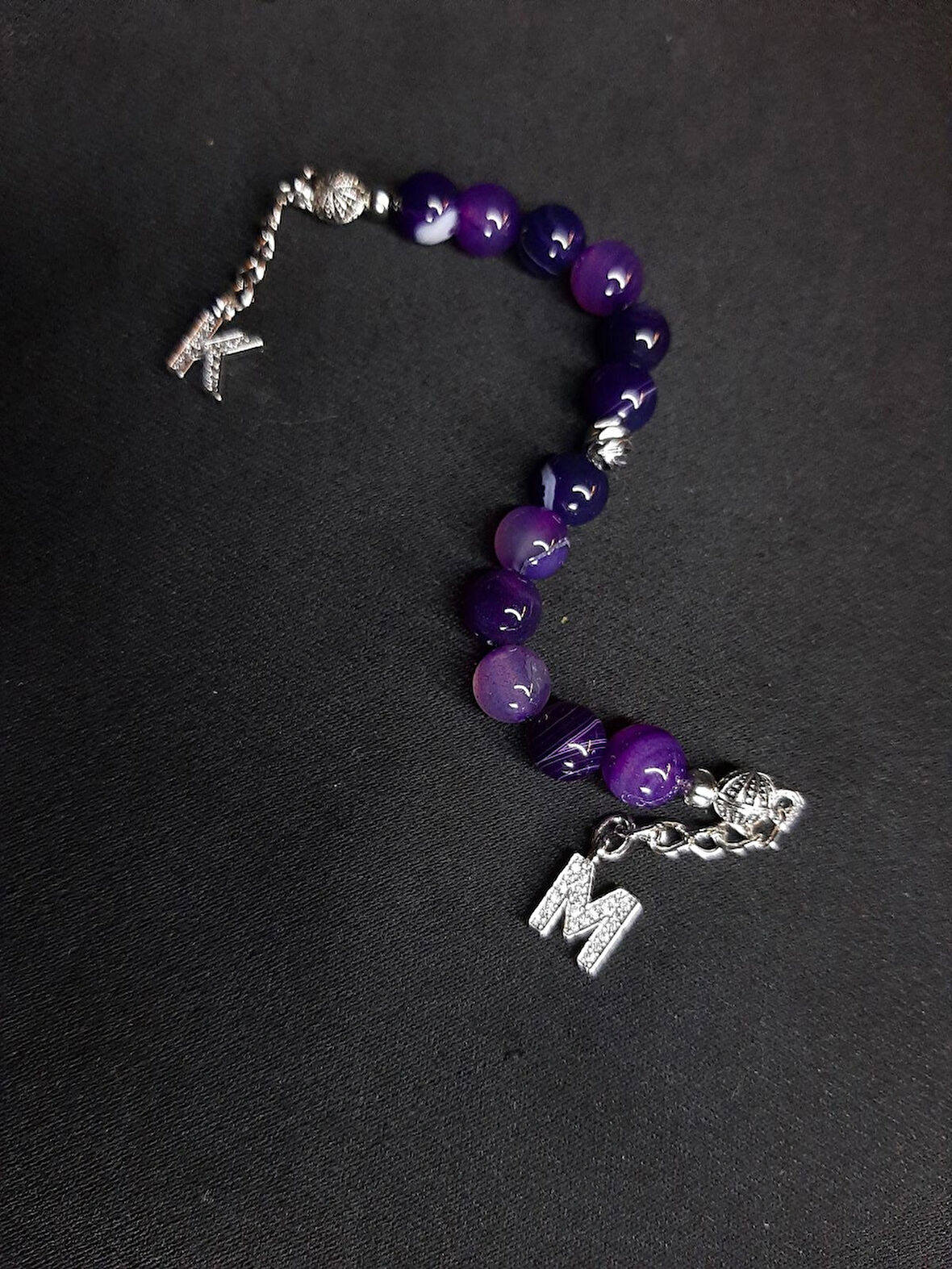 MRYart Mor Akik Taşı Harf Detaylı Zaza ( İsimli spariş için Önceden Yazınız )