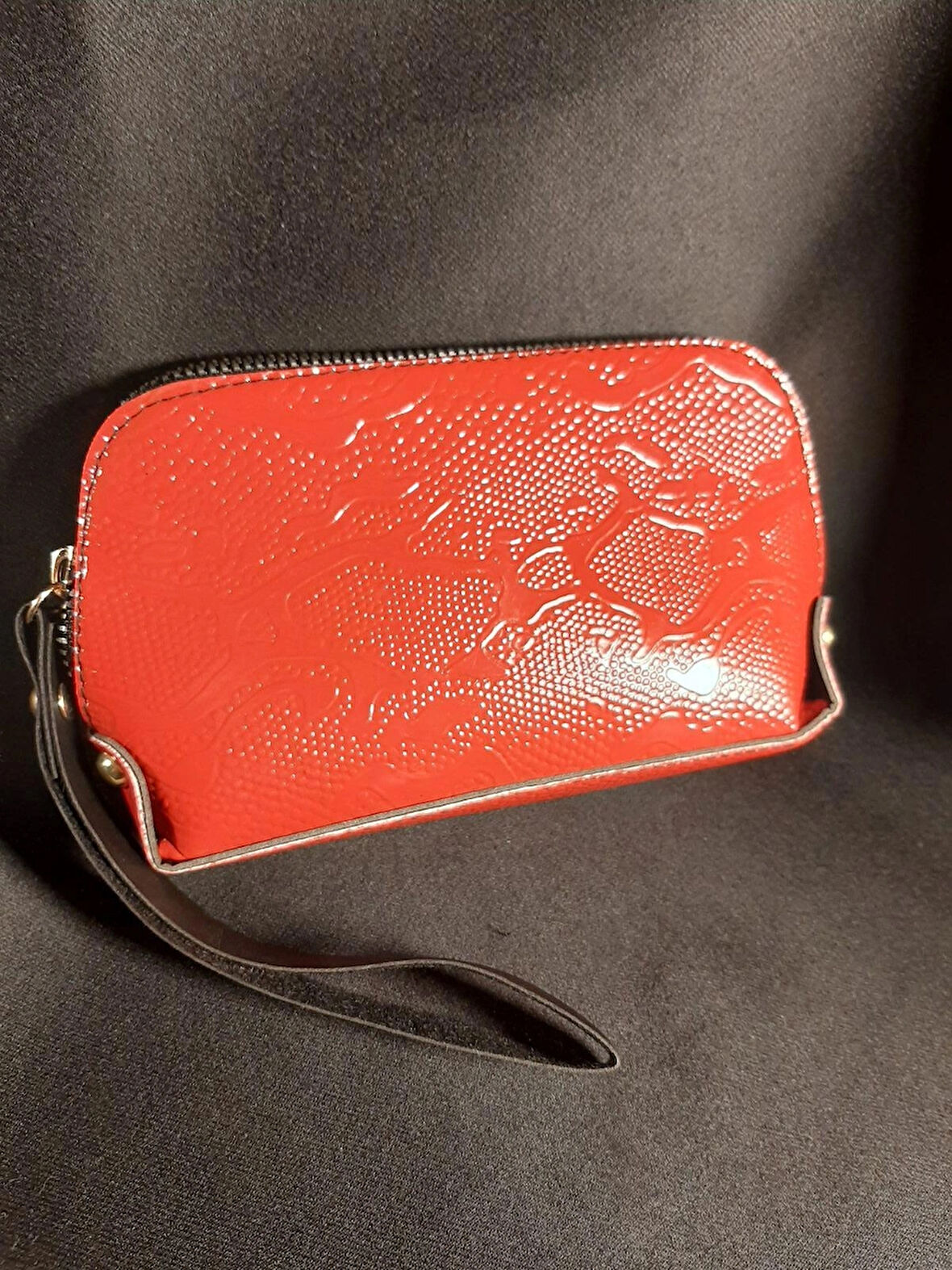 MRYart Kırmızı Renk Dikdörtgen Suni Deri Cüzdan