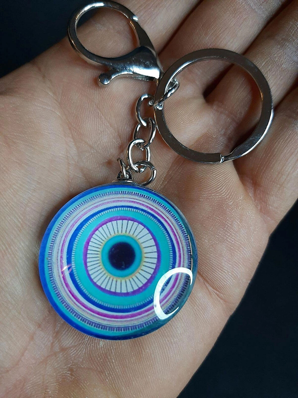 MRYart Nazar Cam Anahtarlık