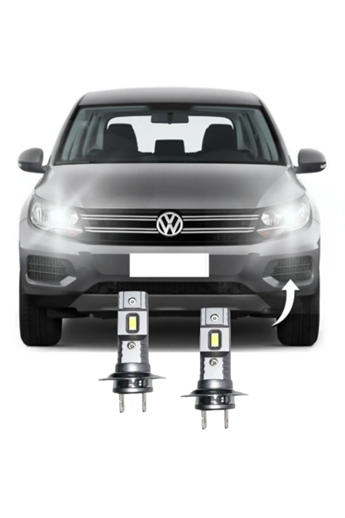 VW TIGUAN LED KISA FAR AMPULÜ Mini Led 2'li Set H7