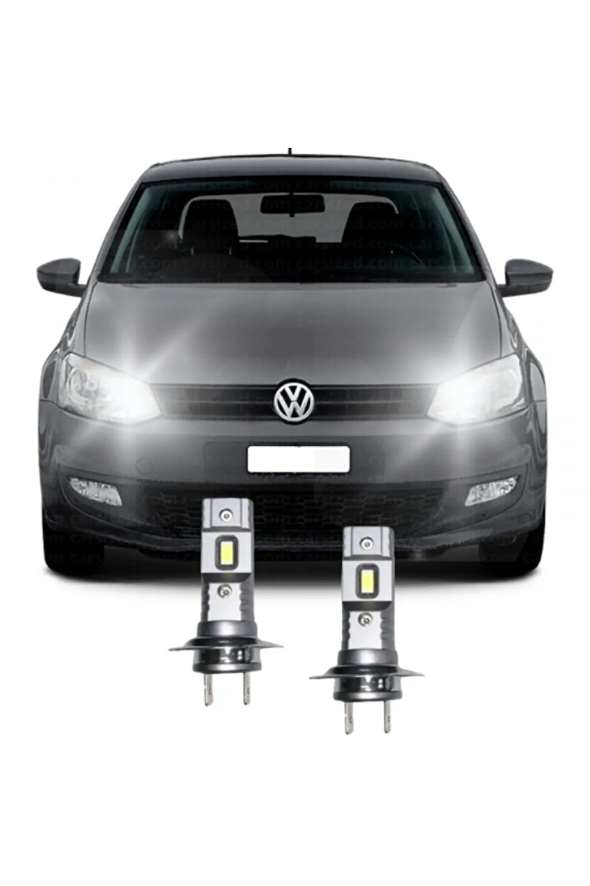 VW POLO 6r 6c LED UZUN FAR AMPULÜ Mini Led 2'li Set H7