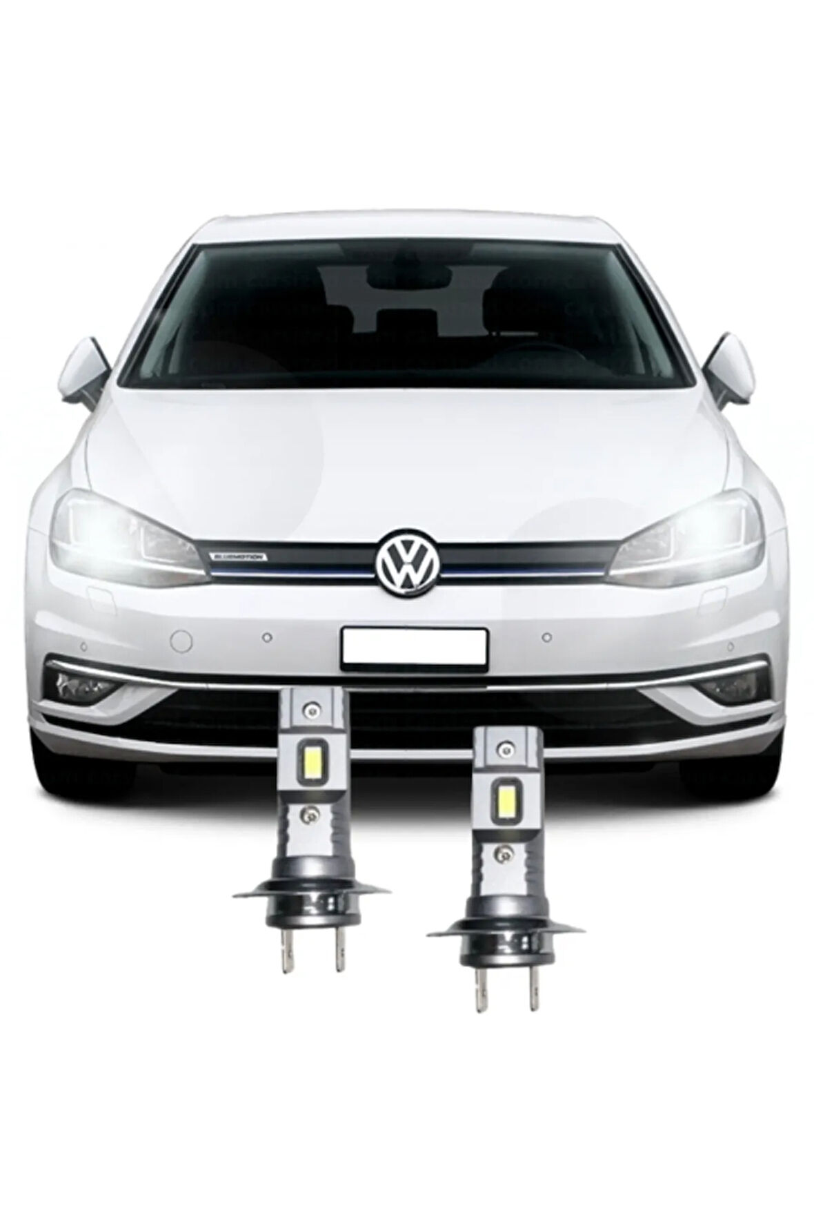 VW YENİ GOLF 7,5 LED XENON H7 KISA FAR OTO AMPUL SETİ Mini Led 2'li Set
