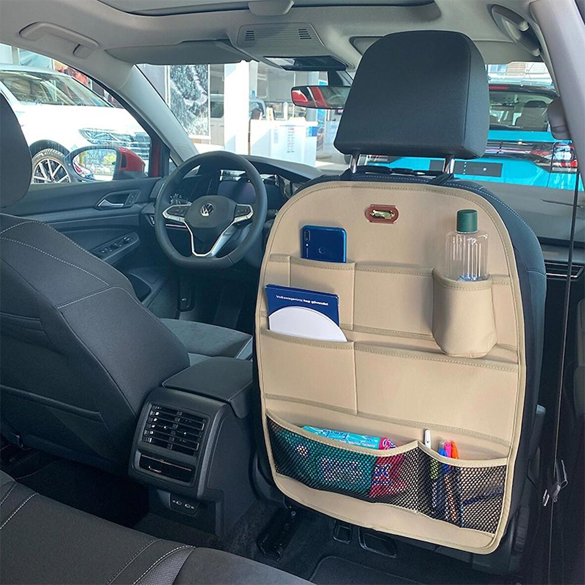 
Renault Latitude Deri Koltuk Arkası Organizer Düzenleyici Koruyucu BEJ