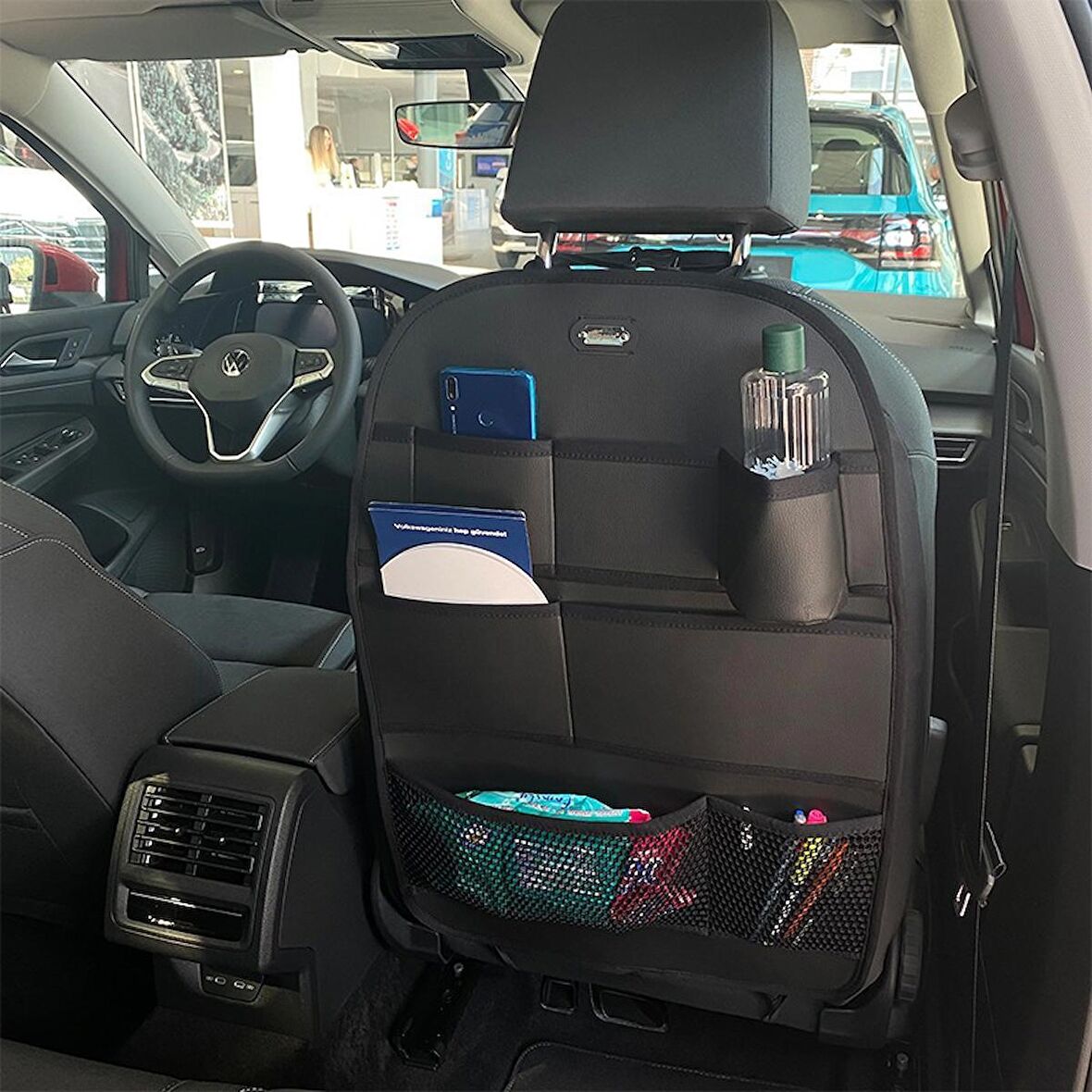 
Opel Corsa E Deri Koltuk Arkası Organizer Düzenleyici Koruyucu SİYAH
