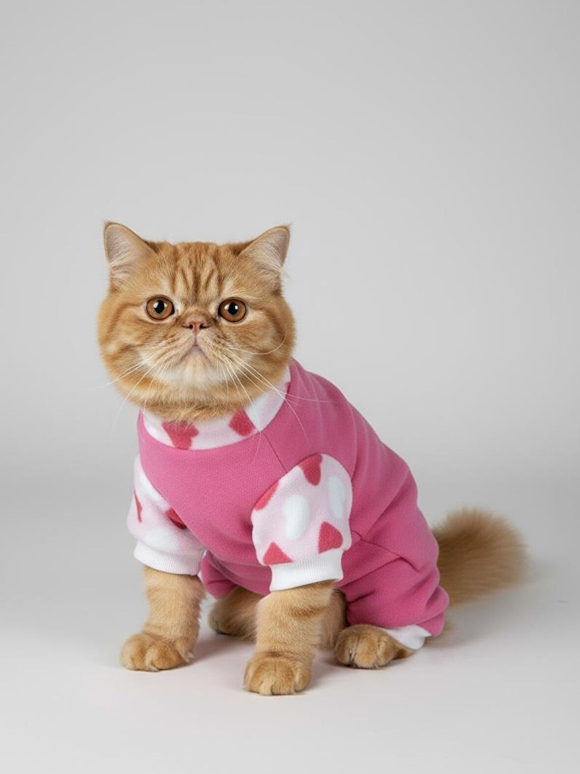 Pinky Love Polar Kedi Tulumu Pijama