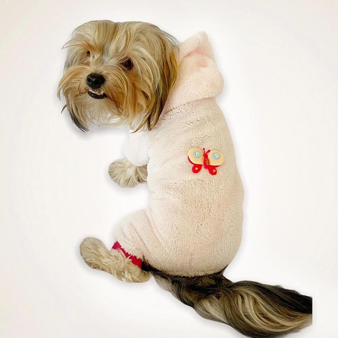 Softie Butterfly Pembe Duo Köpek Tulumu Köpek Kıyafeti