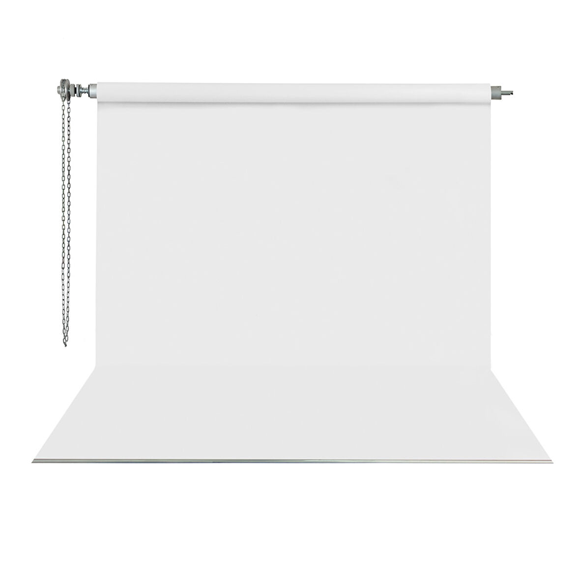 Gdx Sonsuz Beyaz Fon Perde (Kumaş) 2.70x5.80 Metre, Boru, Makara, Zincir