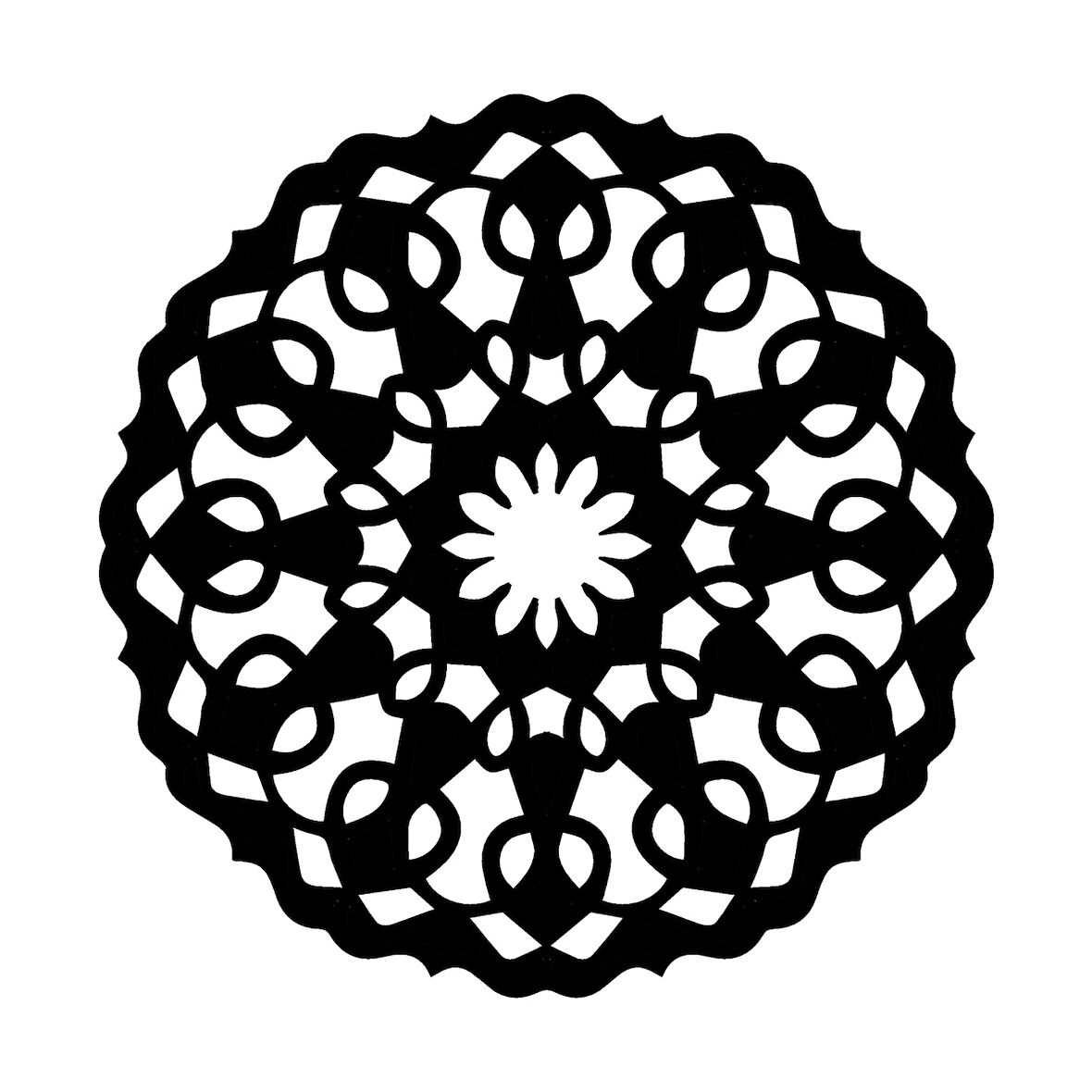 Çiçek Deseni Duvar Dekor Sticker (Tip 10) 40 x 40 Cm
