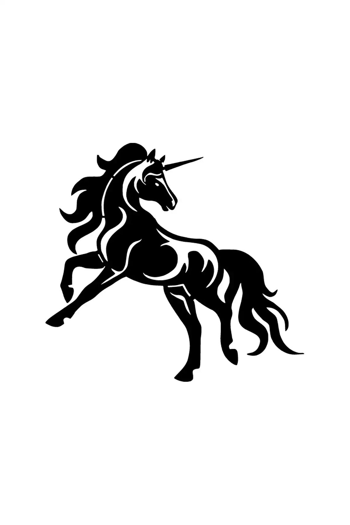 Unicorn At Sticker Duvar Dekor Sticker 40 x 36 cm