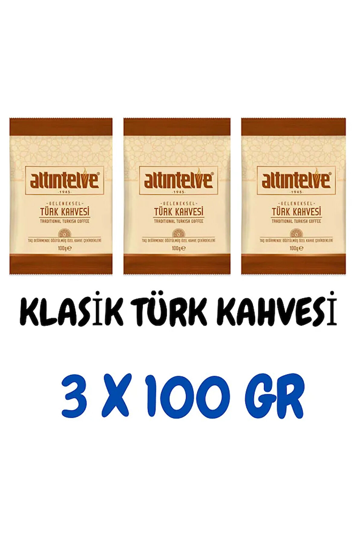 Öğütülmüş Türk Kahvesi 3 X100 gr