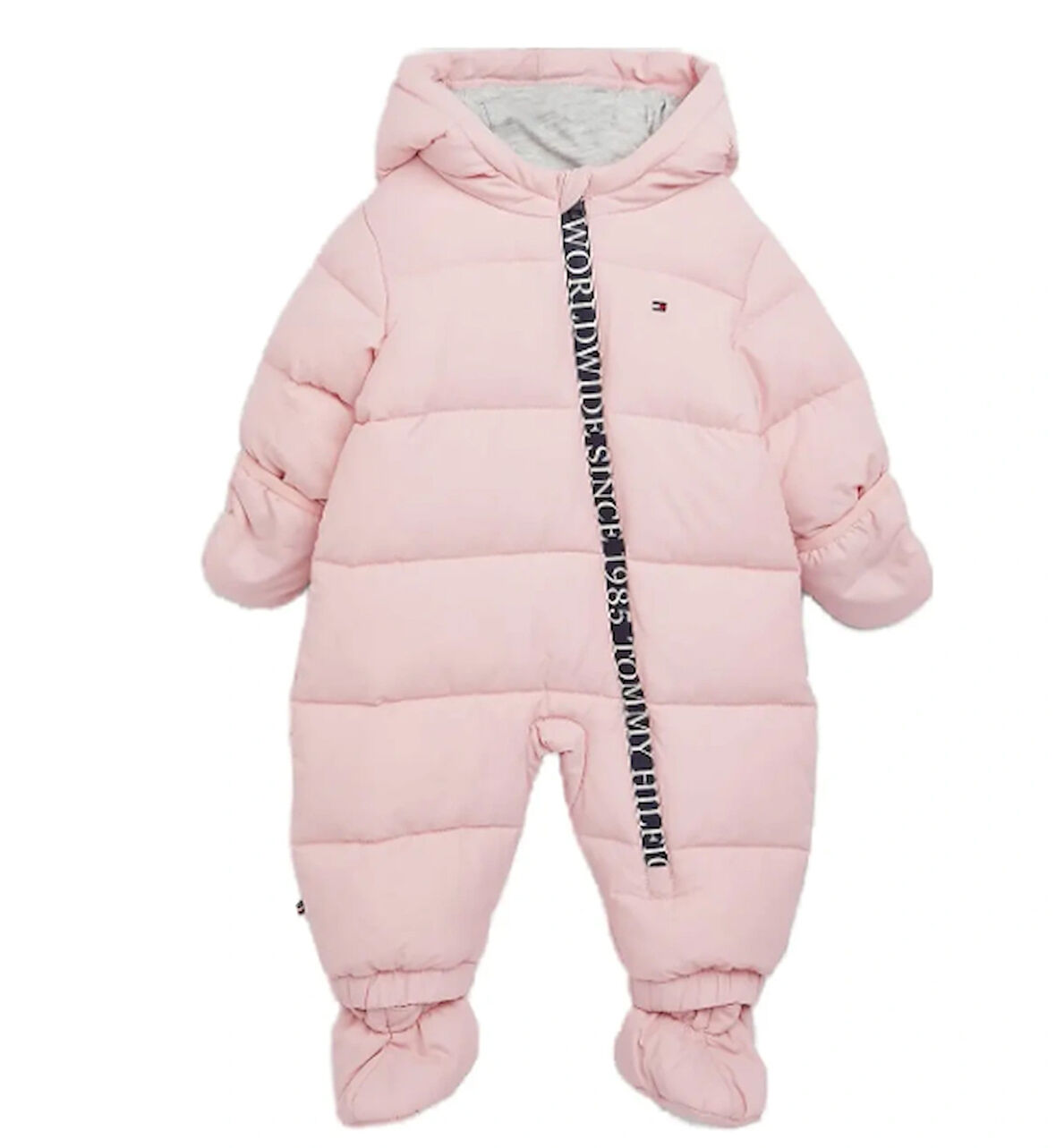 Tommy Hilfiger Kız Bebek Uzun Kollu Pembe Tulum KN0KN01522
