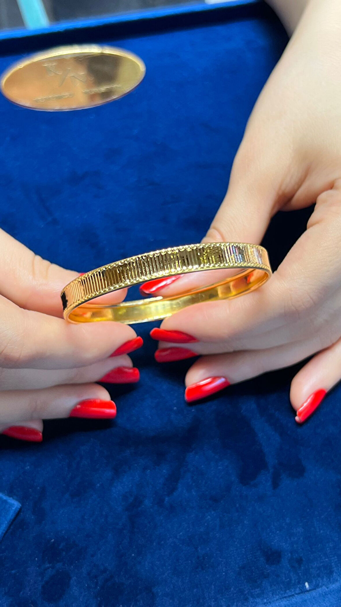 10 gr (GRAM) Aynalı Sazan Şarnel Yatırımlık İşçiliksiz Bilezik 22 Ayar Altın