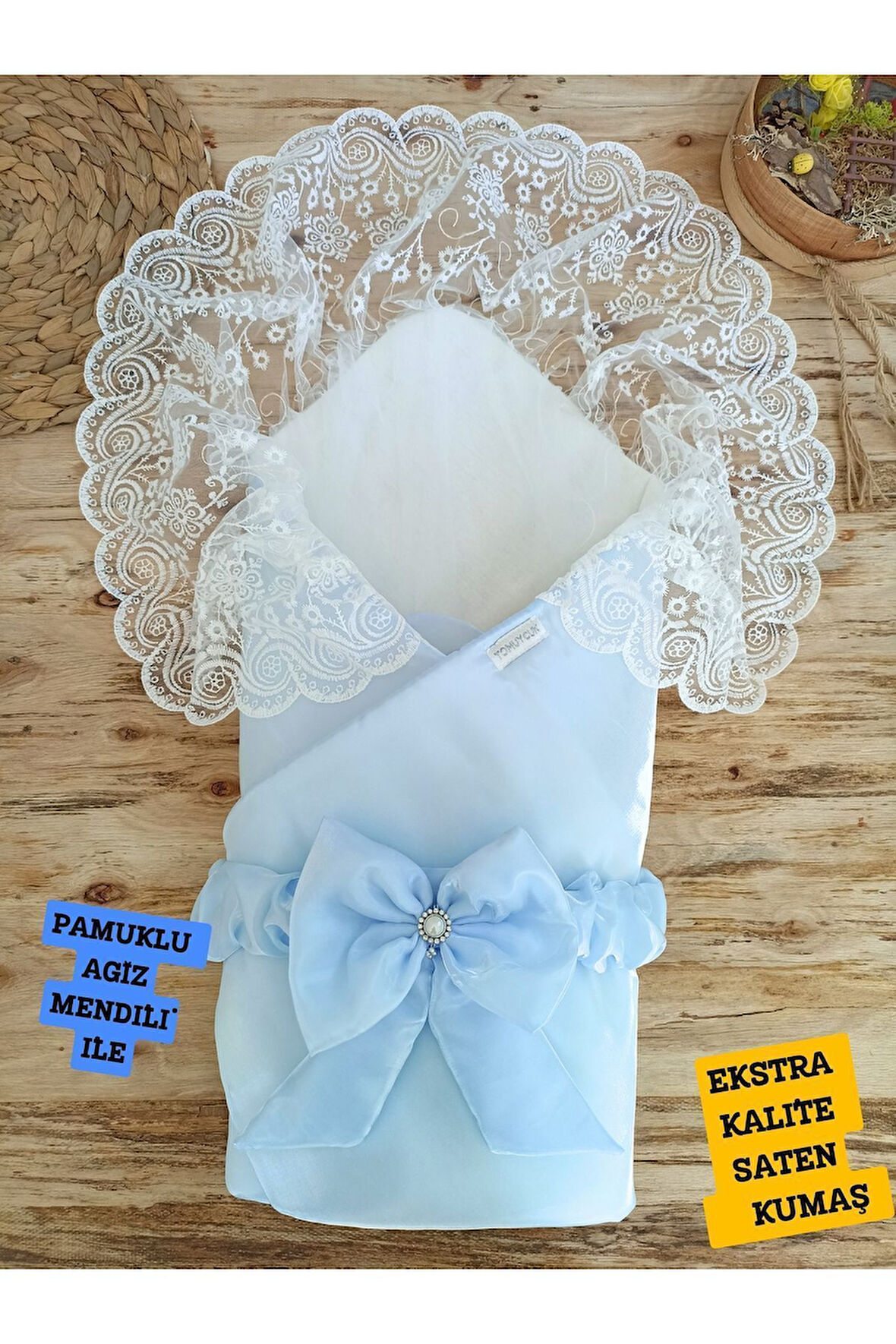 Kumru Kristal Bebek Kundağı Unisex Bebek Dış Kundak Battaniyesi Hastane Çıkışı Kundak Battaniye