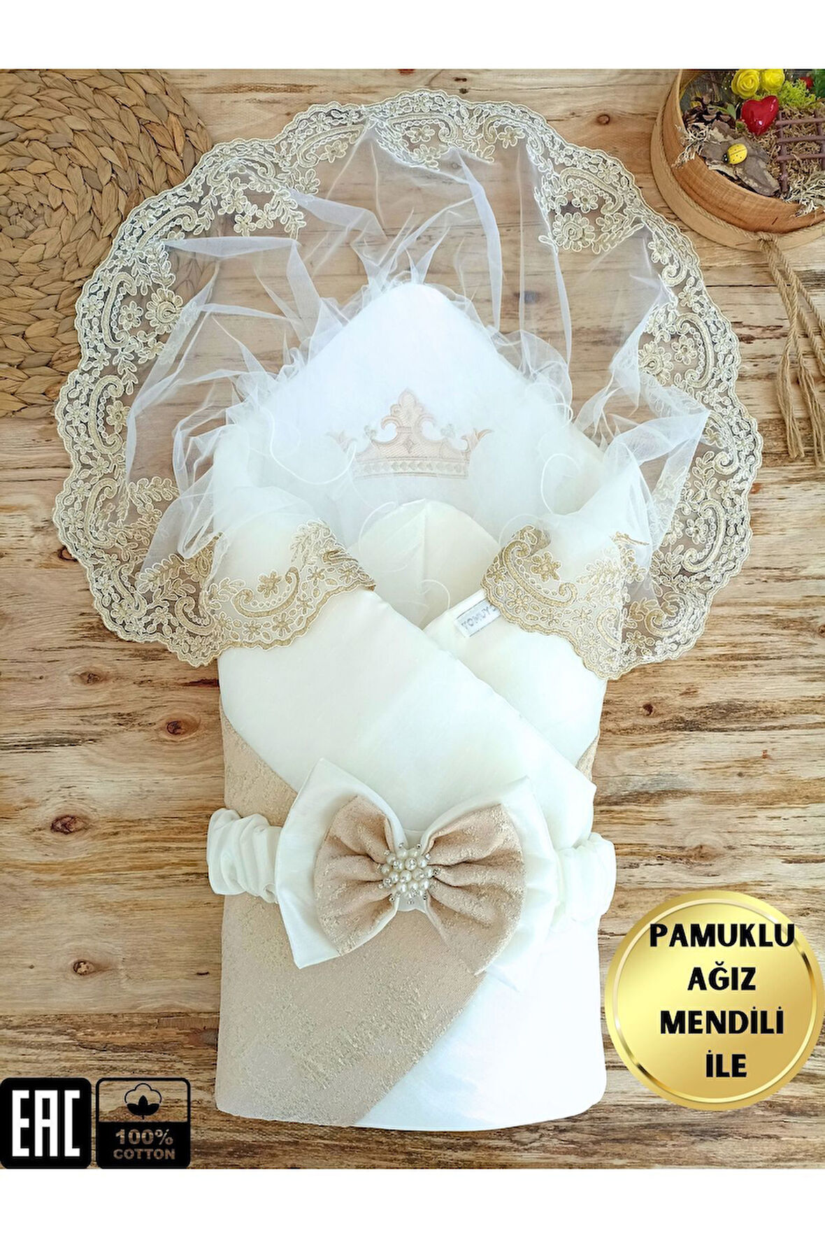 Gold Pr Bebek Kundağı, Unisex Bebek Dış Kundak Battaniyesi, Hastane Çıkışı Kundak Battaniye