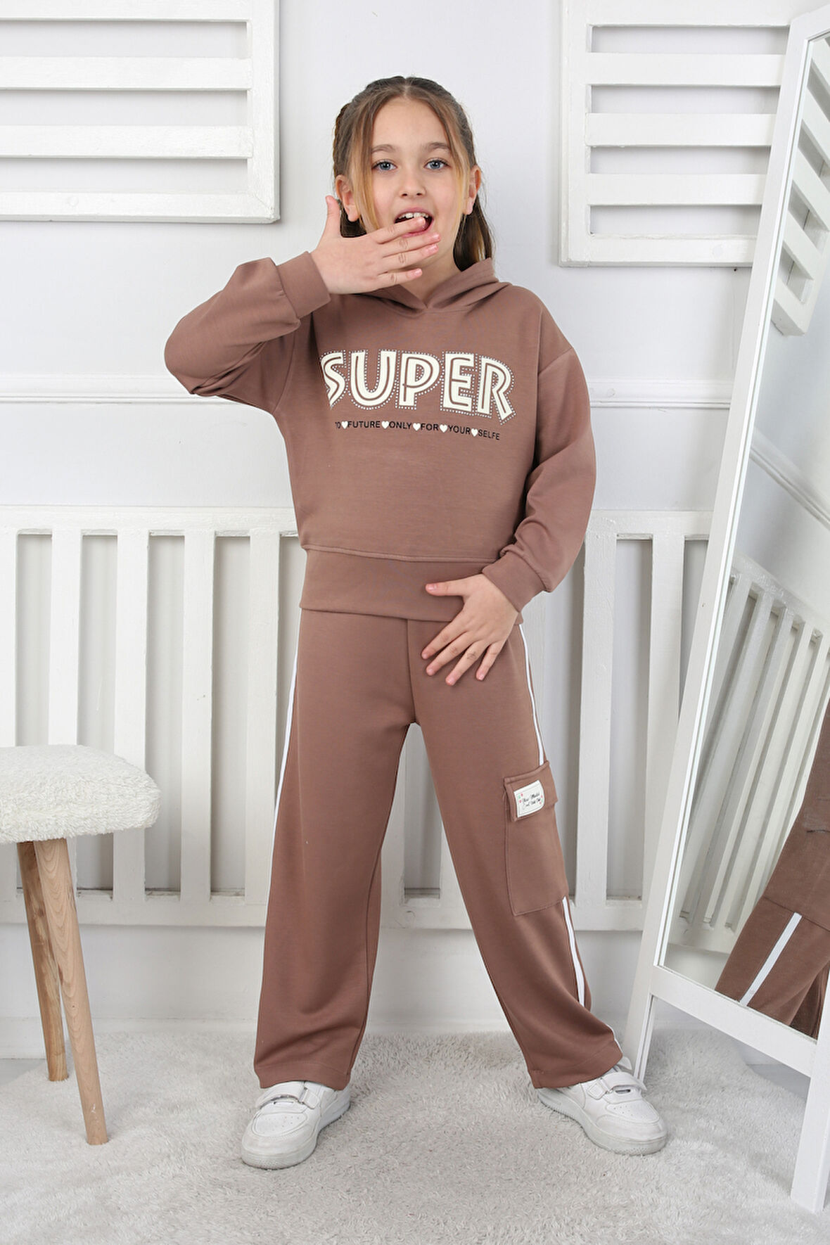 Super Baskılı Kız Çocuk Alt Üst Takım 200735