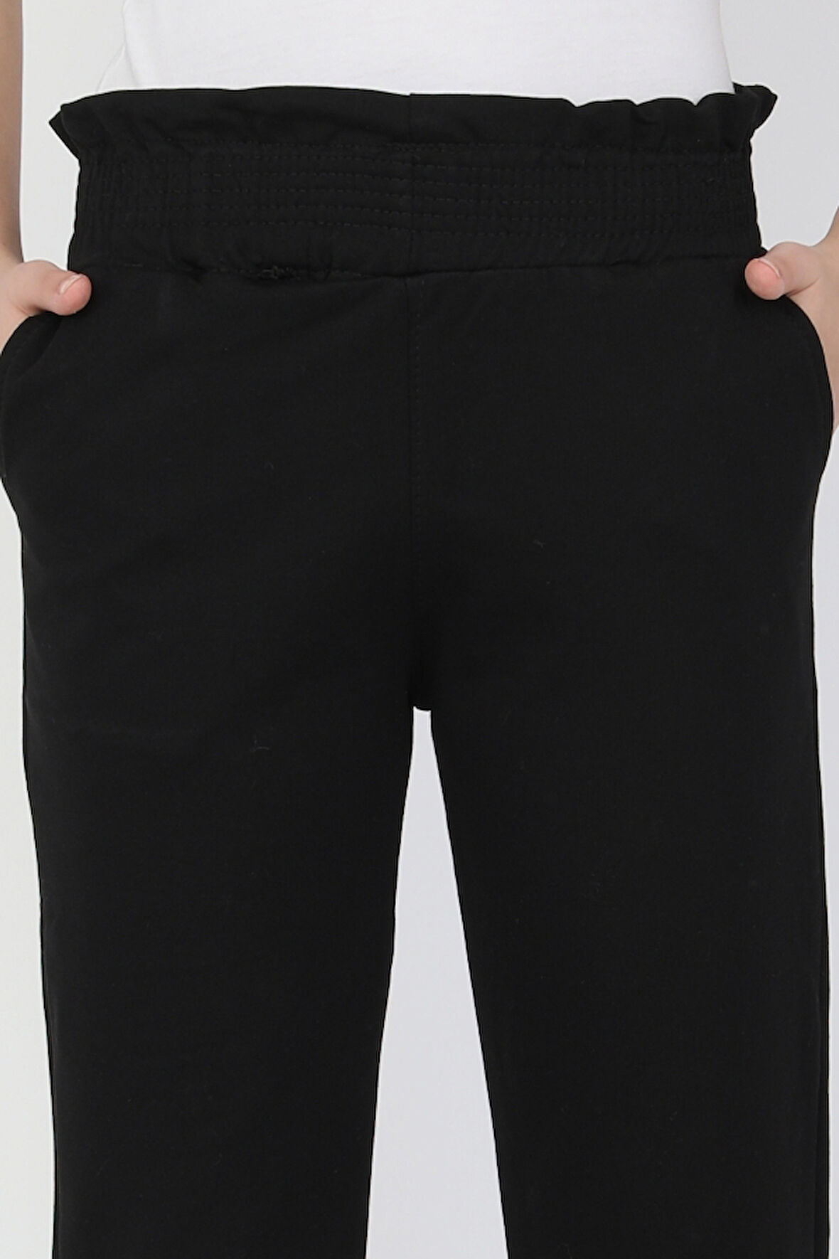 Bel Paça Lastikli Unisex Çocuk Düz Renk Eşofman Altı 0012-0011