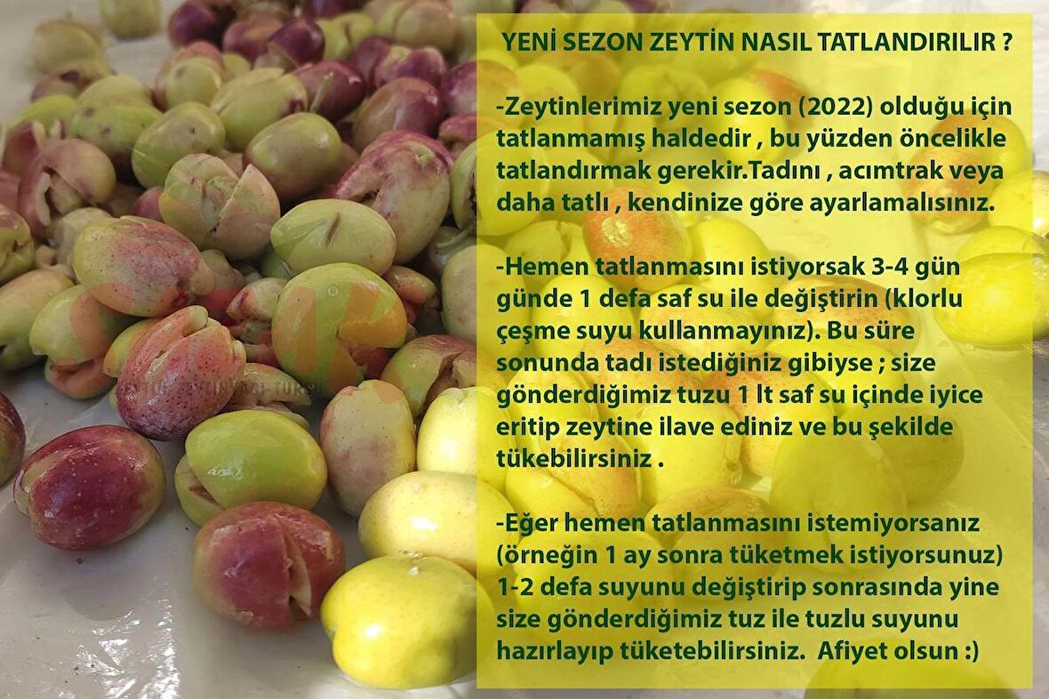 Kendin Tatlandır Kırma Yeşil Zeytin Mut Zeytini Yeni Sezon