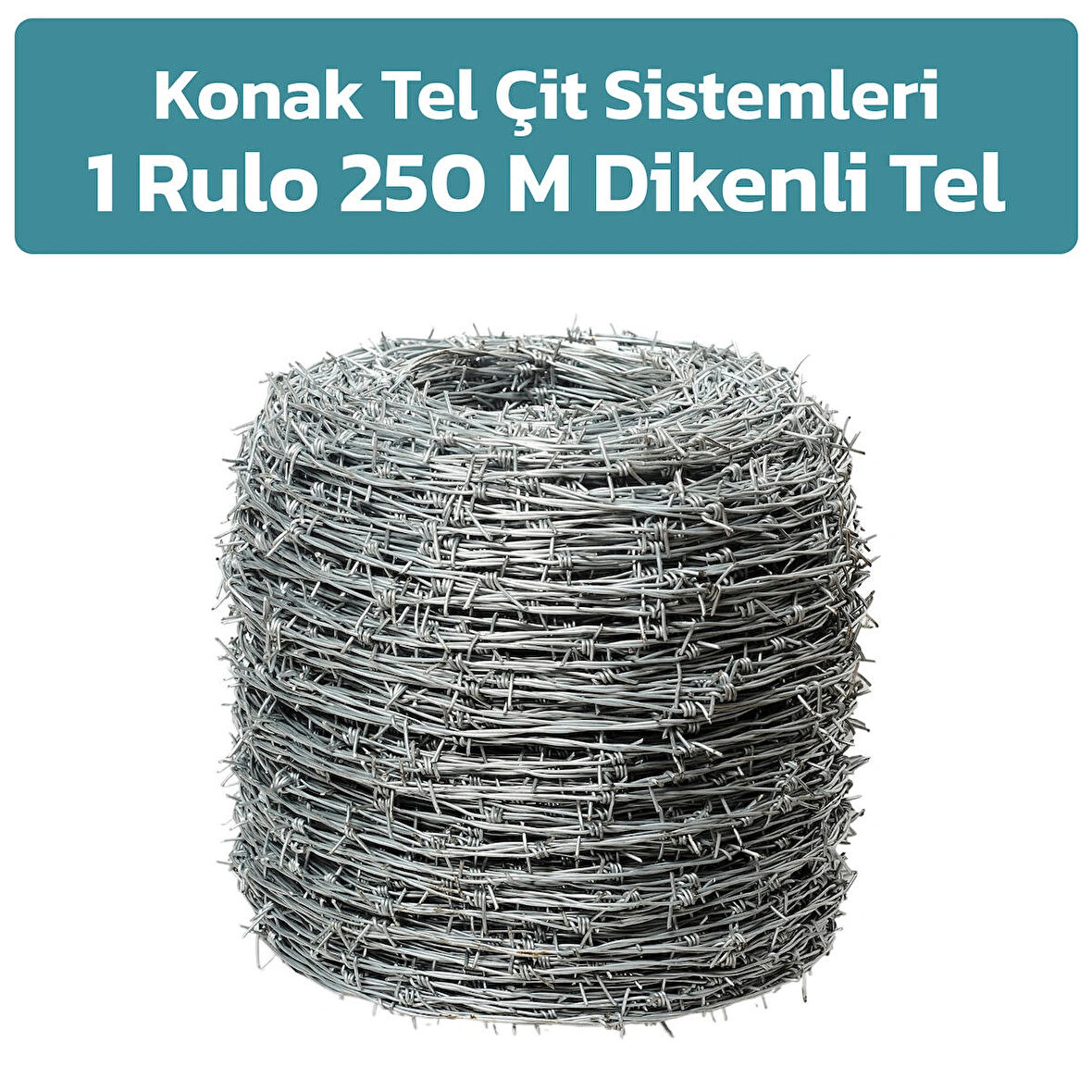 KONAK TEL ÇİT SİSTEMLERİ DİKENLİ TEL 250 METRE 1.6 MM KALINLIK