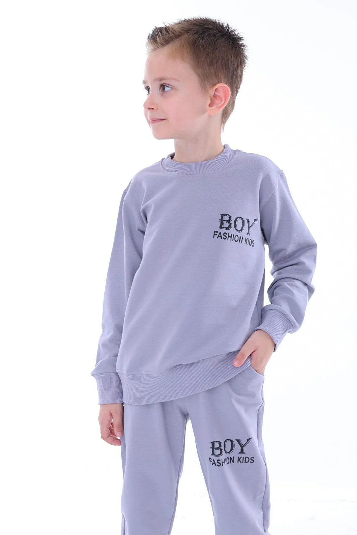 Boy Fashion Kids Erkek Çocuk Takımı Gri