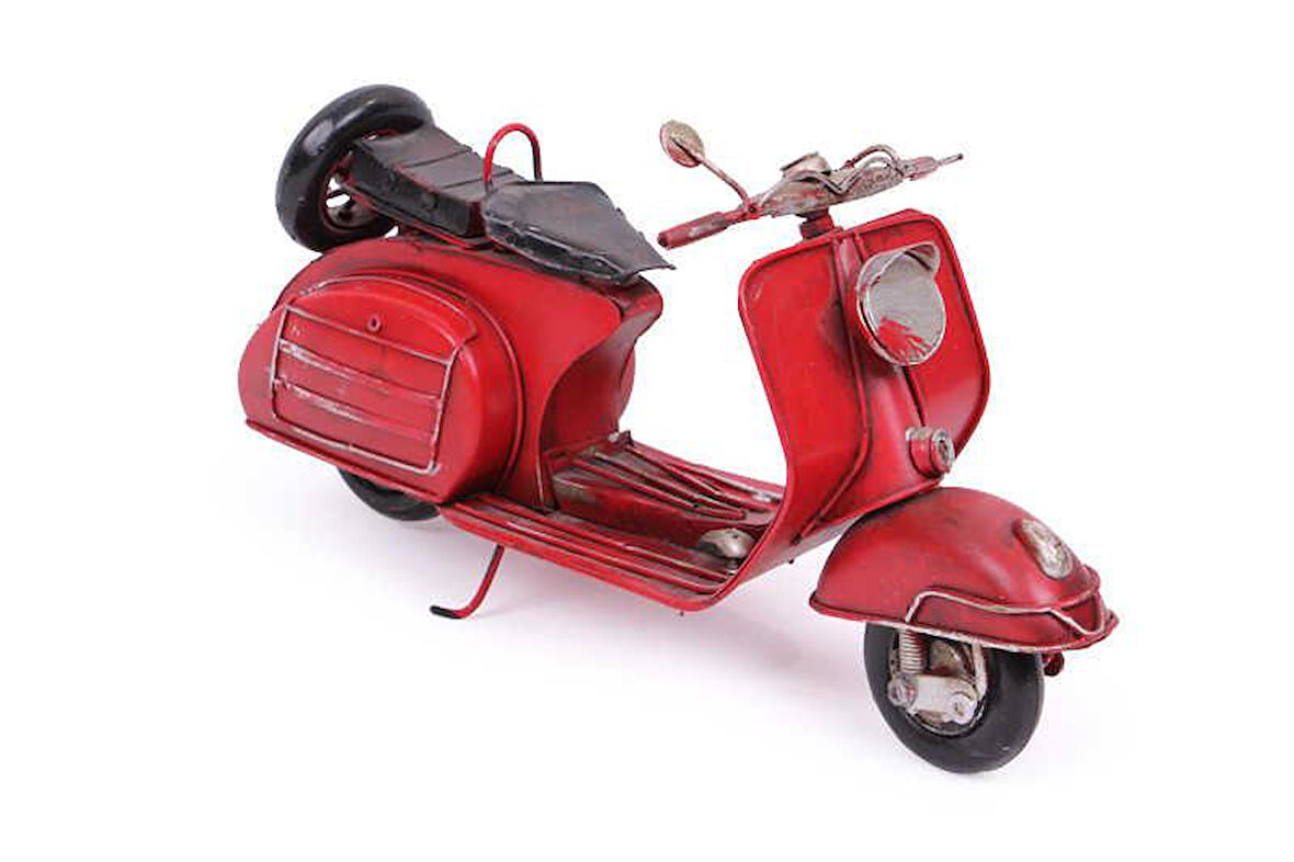 KENPAZAR Dekoratif Metal Scooter Vintage Dekoratif Ev Ofis Hediyelik