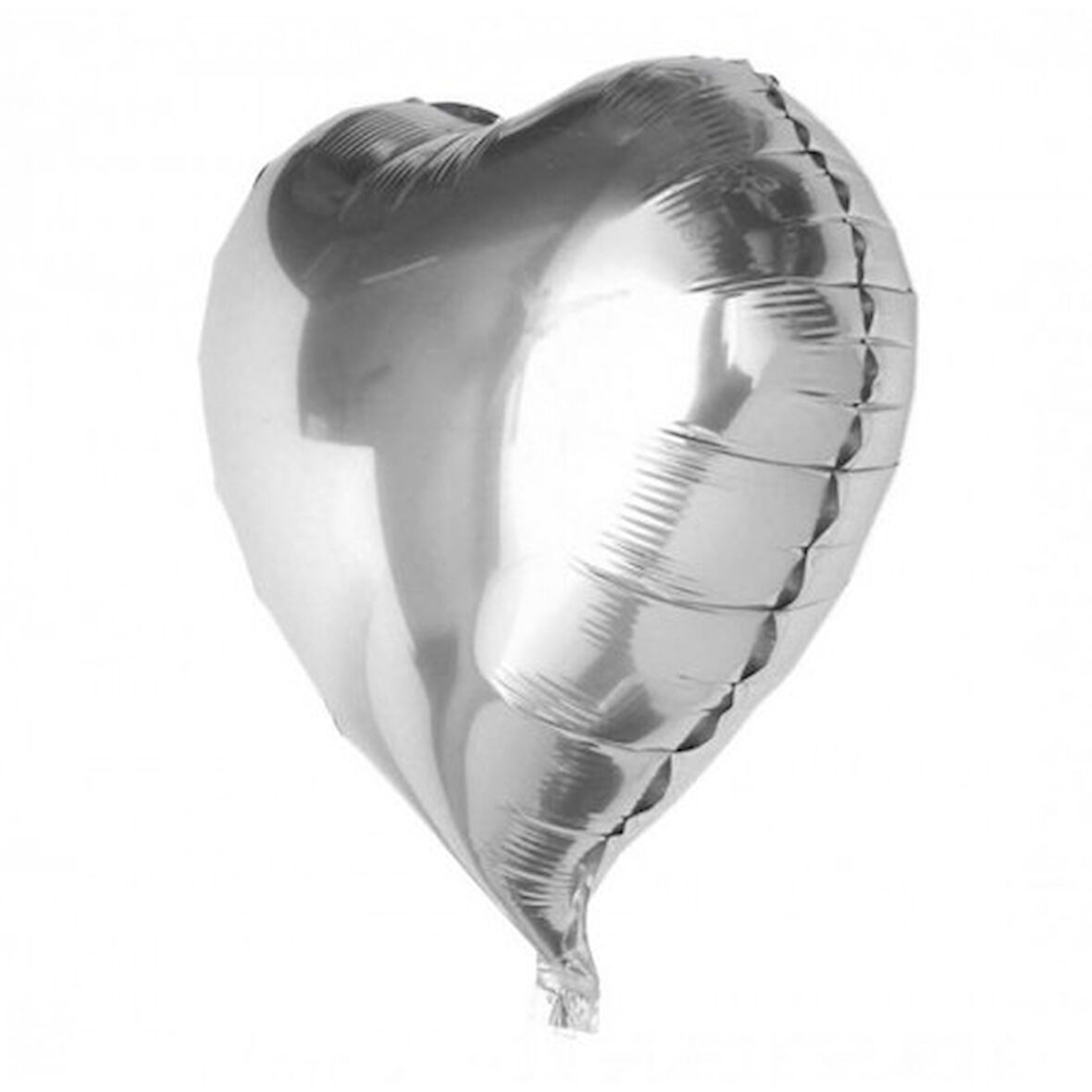 KENPAZAR Parti Aksesuar Kalp Balon Folyo Gümüş 60 cm 24 inç