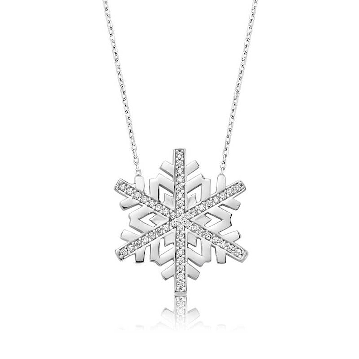 KENPAZAR 925 Ayar Gümüş Kar Tanesi Kadın Gümüş Kolye