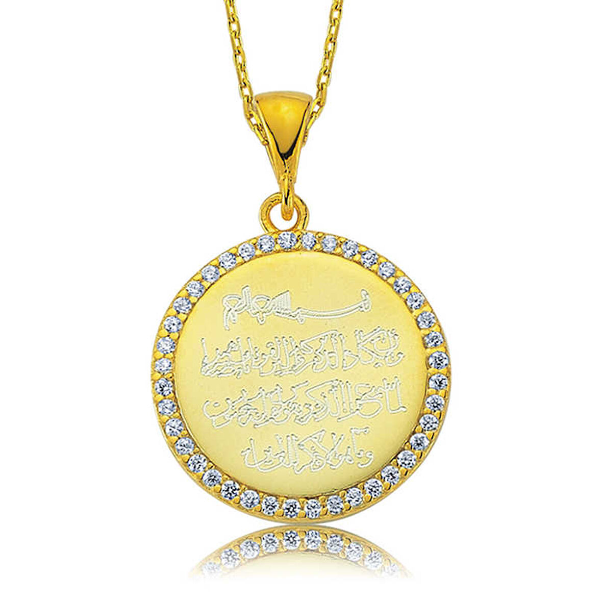 KENPAZAR 925 Ayar Gümüş Taşlı Nazar Duası Kadın Gümüş Kolye