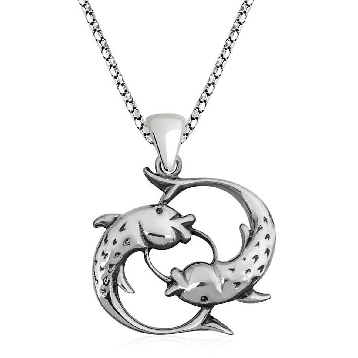 KENPAZAR 925 Ayar Gümüş Balık Kadın Gümüş Kolye