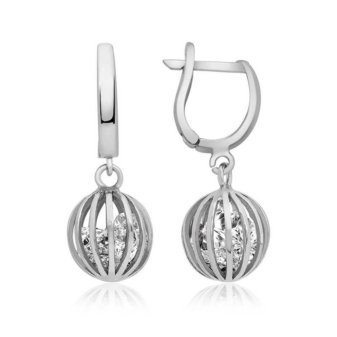 KENPAZAR 925 Ayar ​Gümüş Taşlı Küre Küpe