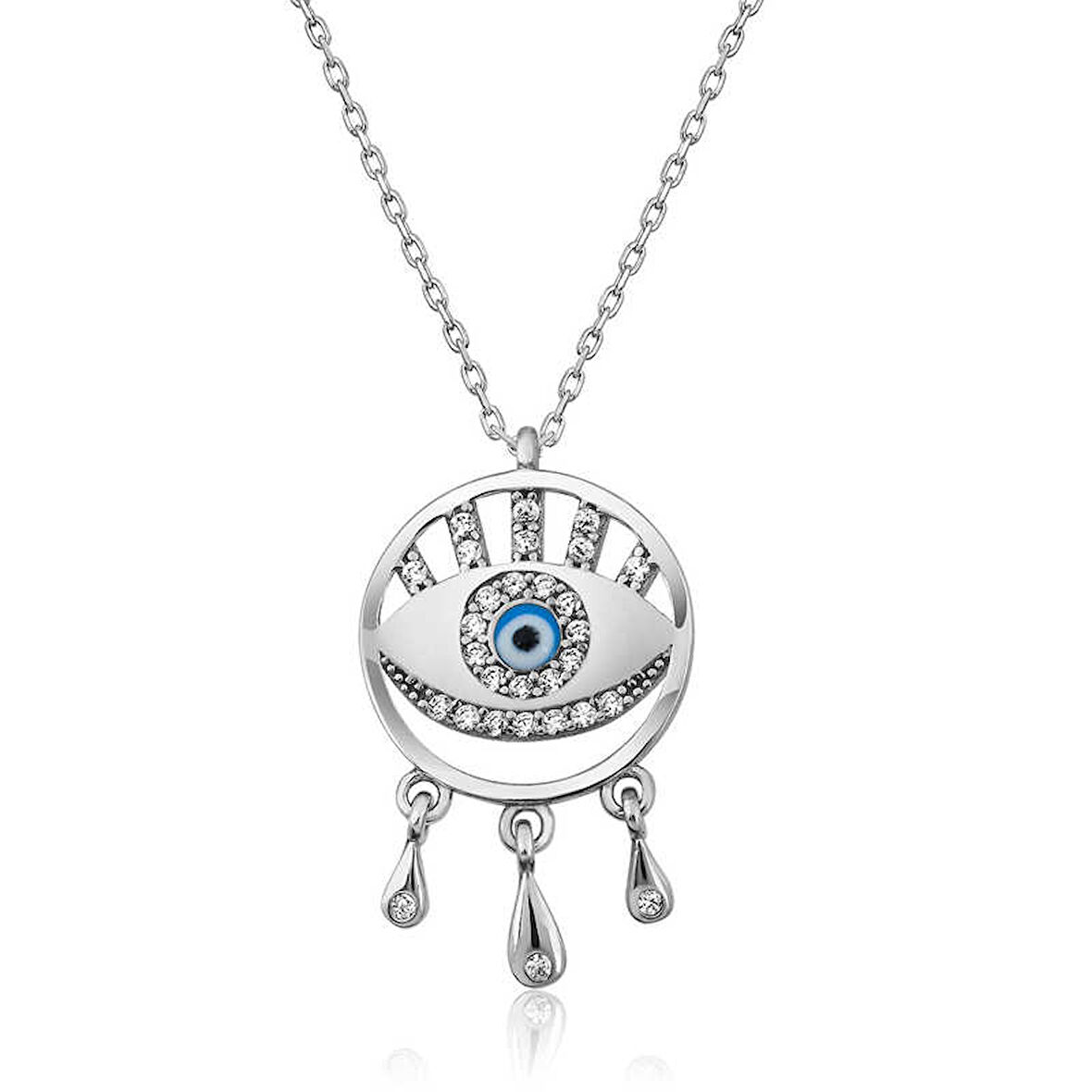 KENPAZAR 925 Ayar Gümüş Nazarlı Göz Kadın Gümüş Kolye