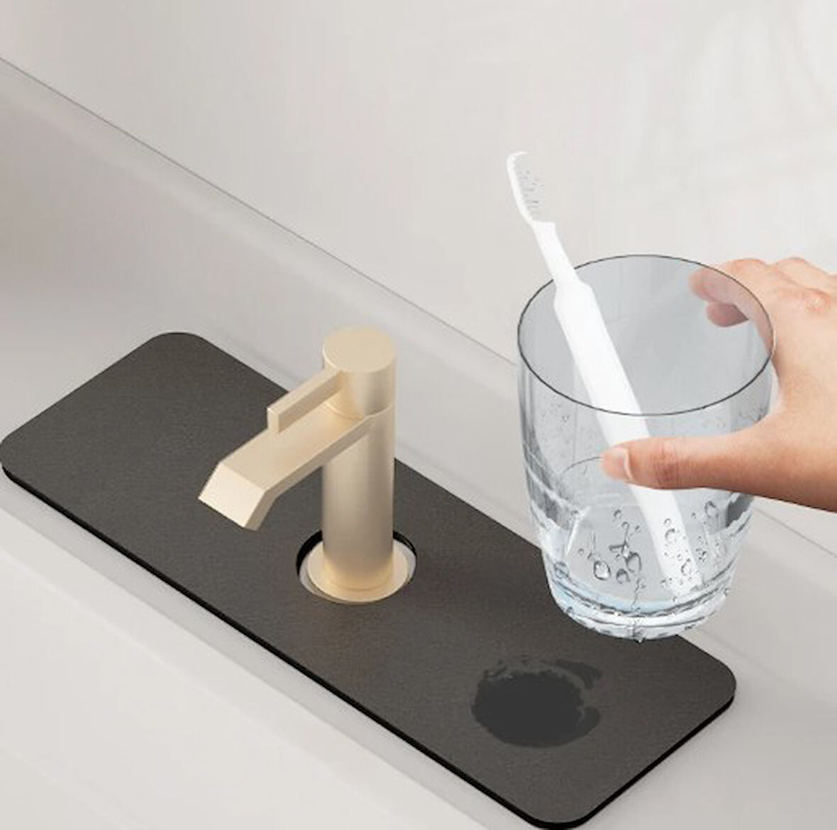 KENPAZAR Su Emici Sihirli Lavabo Kenar Matı 38x13cm