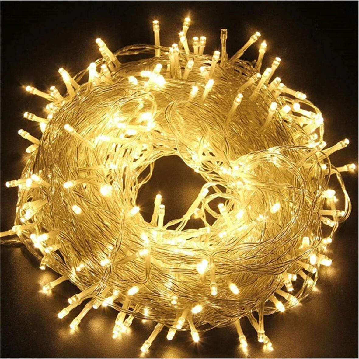 KENPAZAR 3m 20 Led Gün ışığı 2 Kademeli Şeffaf Kablo