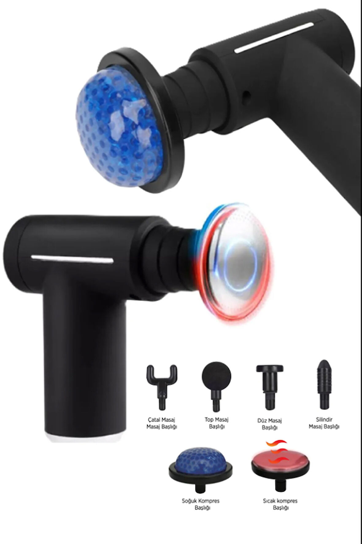 KENPAZAR Sıcak Ve Soğuk Masaj Tabancası - Şarjlı Isıtmalı Masaj Cihazı - Sporcu Masaj Aleti