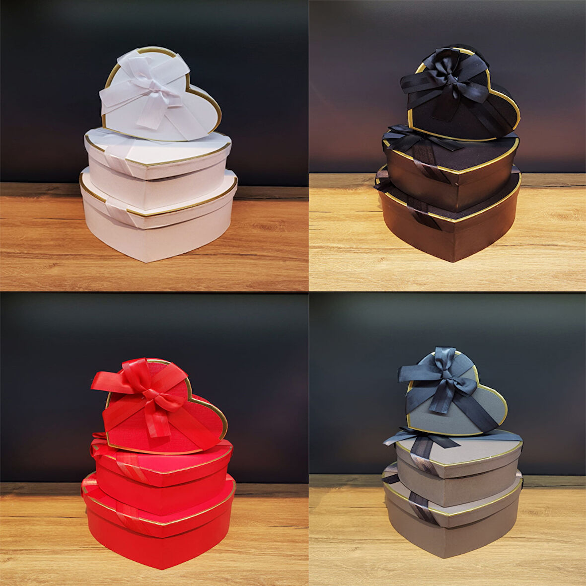 KENPAZAR 3'Lü Kalp Hediye Kutusu