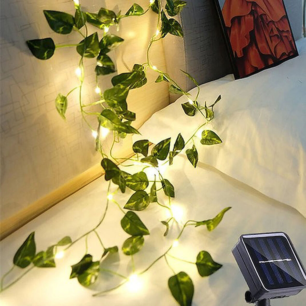 KENPAZAR Güneş Enerjili Sarmaşık Led Dekor 5 Metre S-24