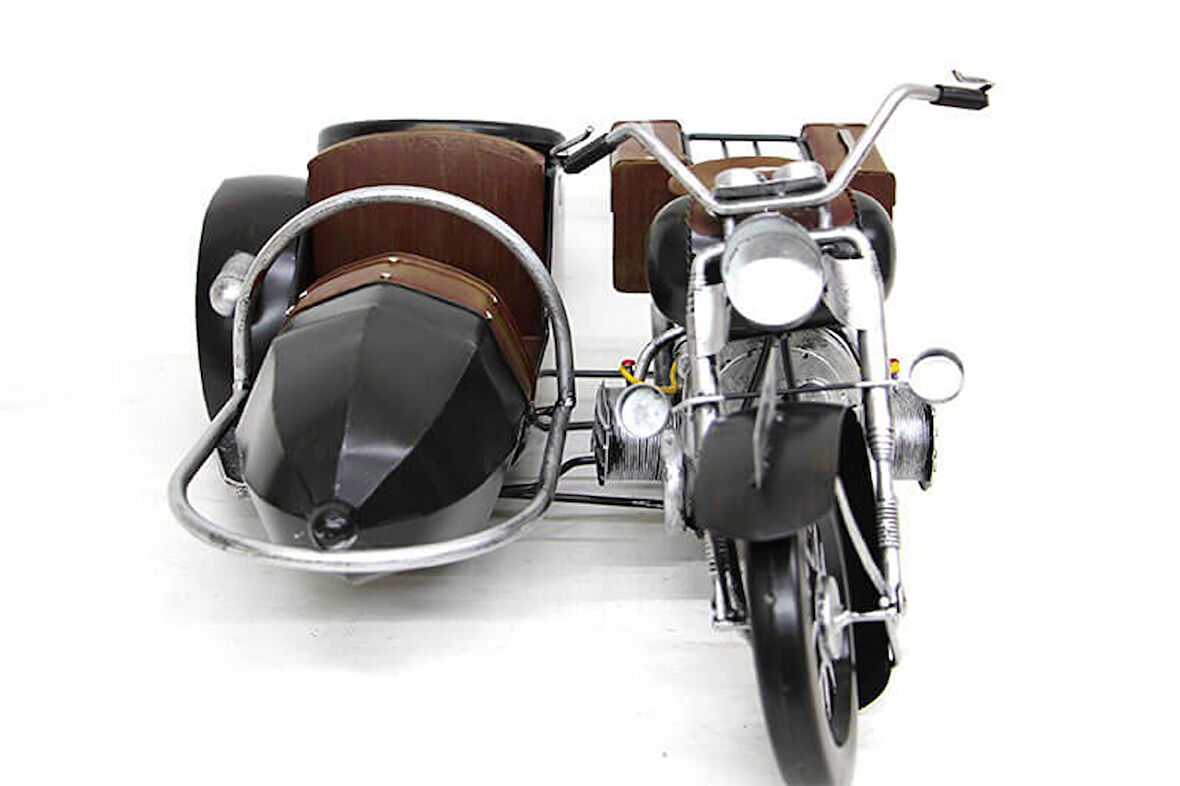 KENPAZAR Dekoratif Metal Motosiklet Sepetli