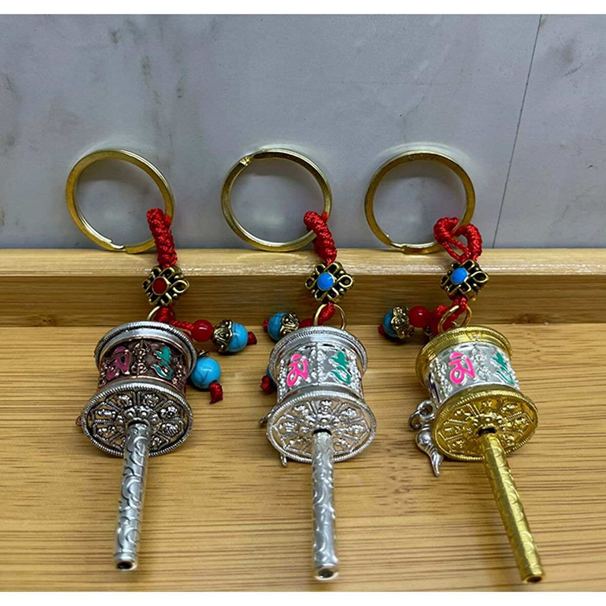KENPAZAR Metal Feng Shui Şans Çarkı Anahtarlık