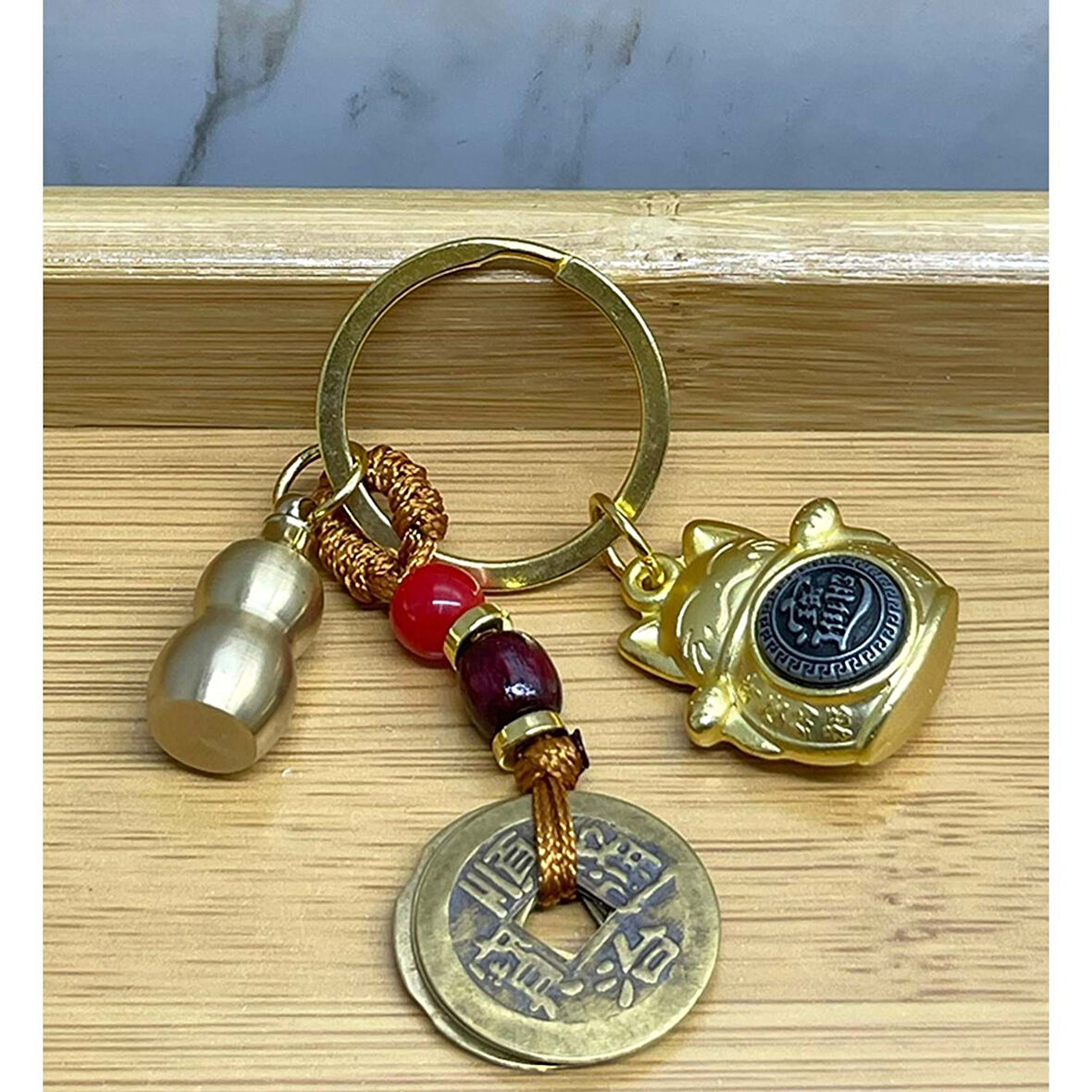 KENPAZAR Metal Şans Ve Bereket Kedisi Anahtarlık
