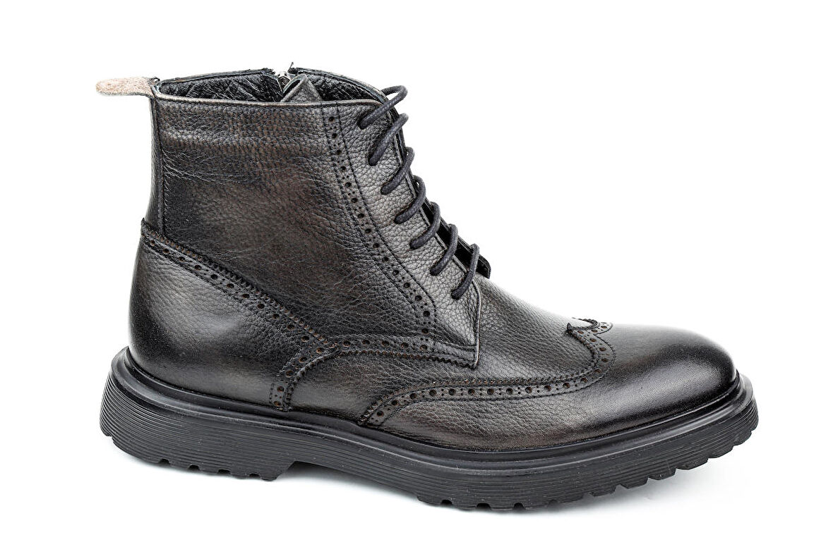 Dexter Siyah Hakiki Deri Erkek Casual Bot  KO9586-61