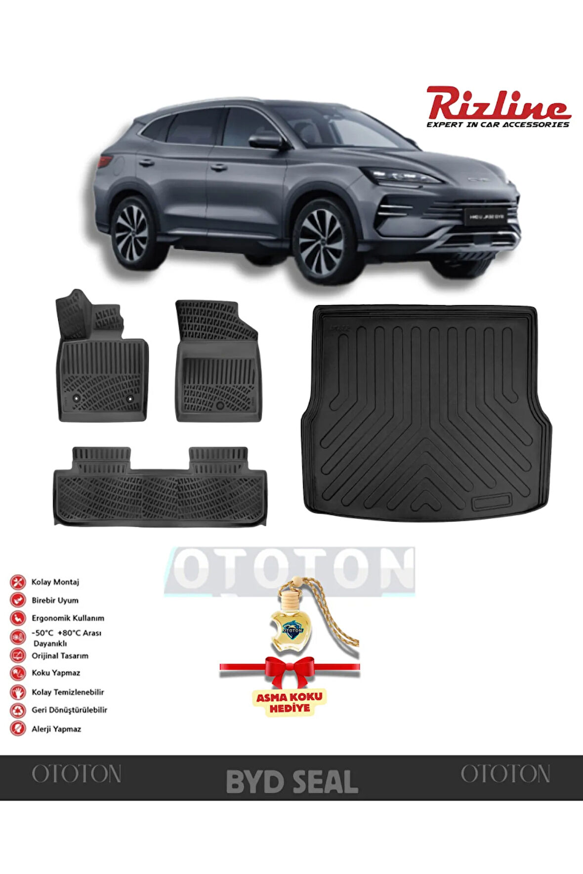 Byd Seal U DM-i 2023 Sonrası (ÜST) Bagaj Havuzu ve 3D Havuzlu Paspas -HEDİYELİ