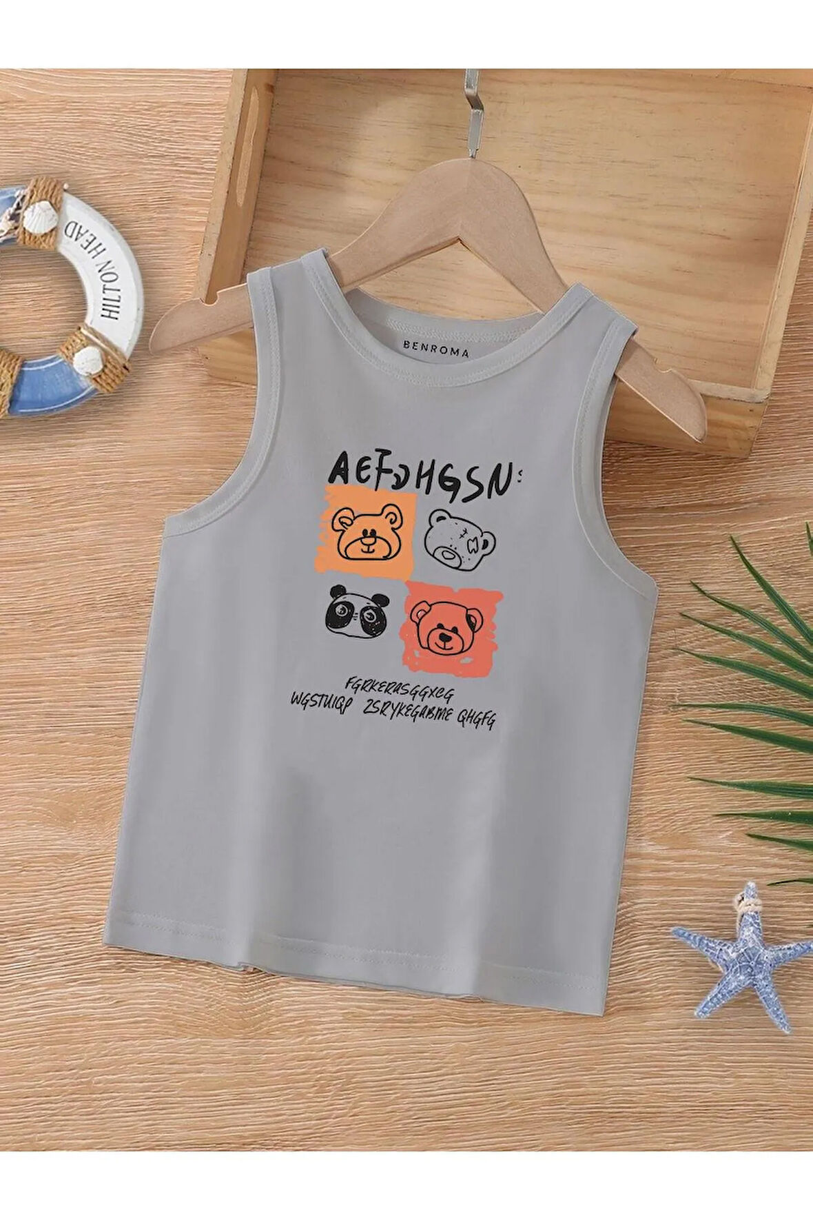 ÇİZGİ FİLM KARAKTER BASKILI KOLSUZ ÇOCUK TİŞÖRT