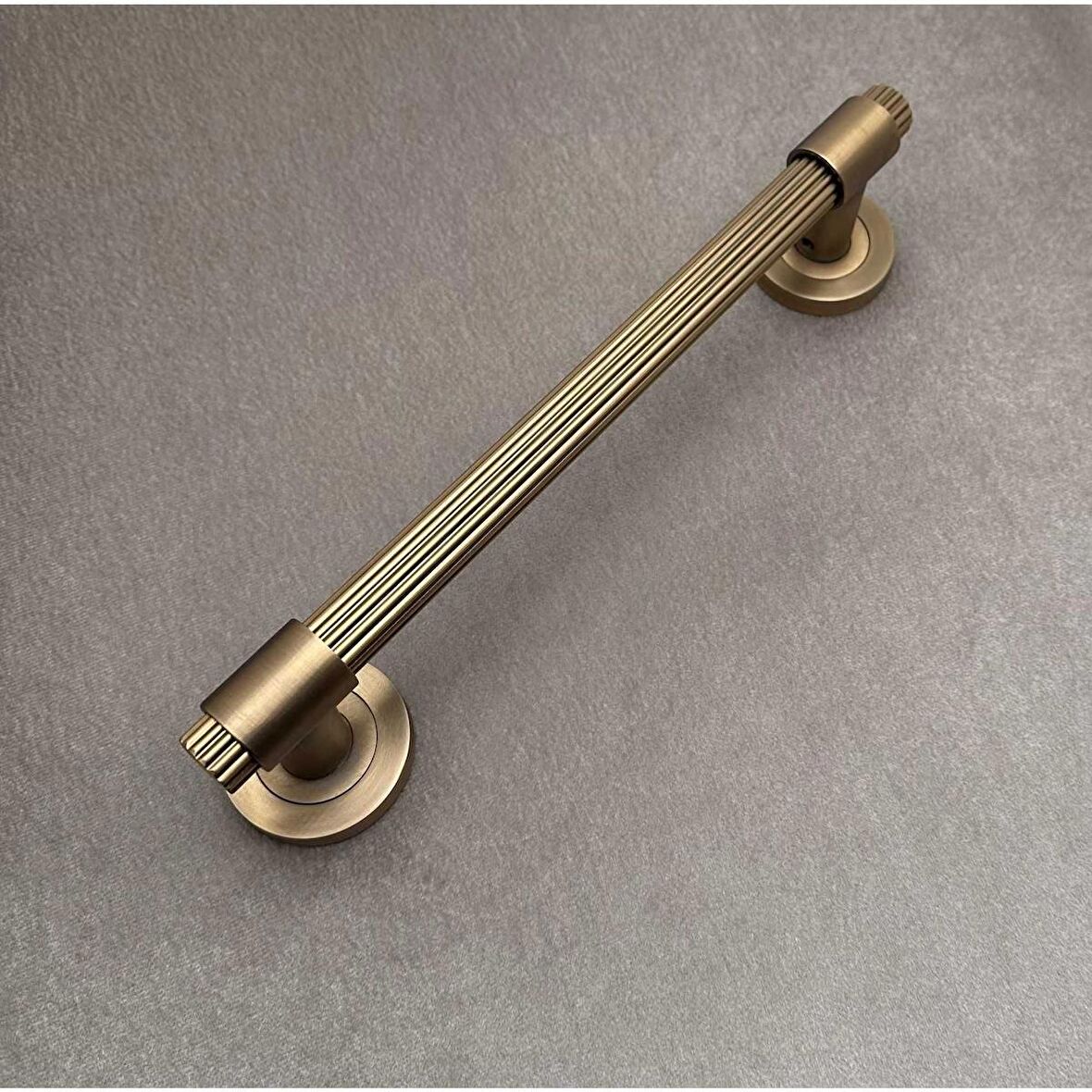 KOLDOOR Erva Mat Antik Sarı Zamak Çekme Kol Sürgülü Kapı Çekme Kolu 40 Cm 1 Adet