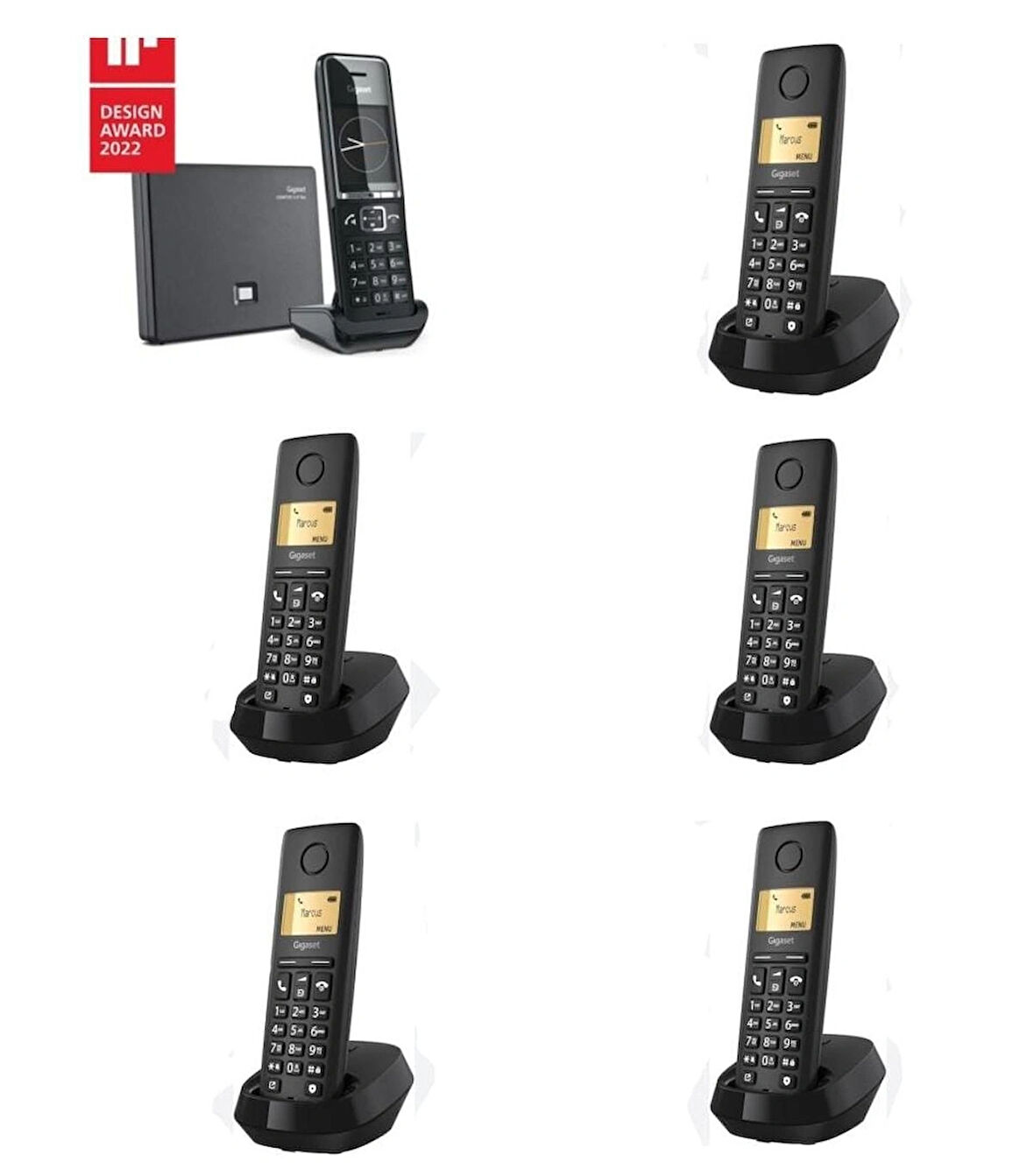 Gigaset C550 IP PURE-100 6 Dahili Dect Telsiz Kablosuz Telefon Santrali