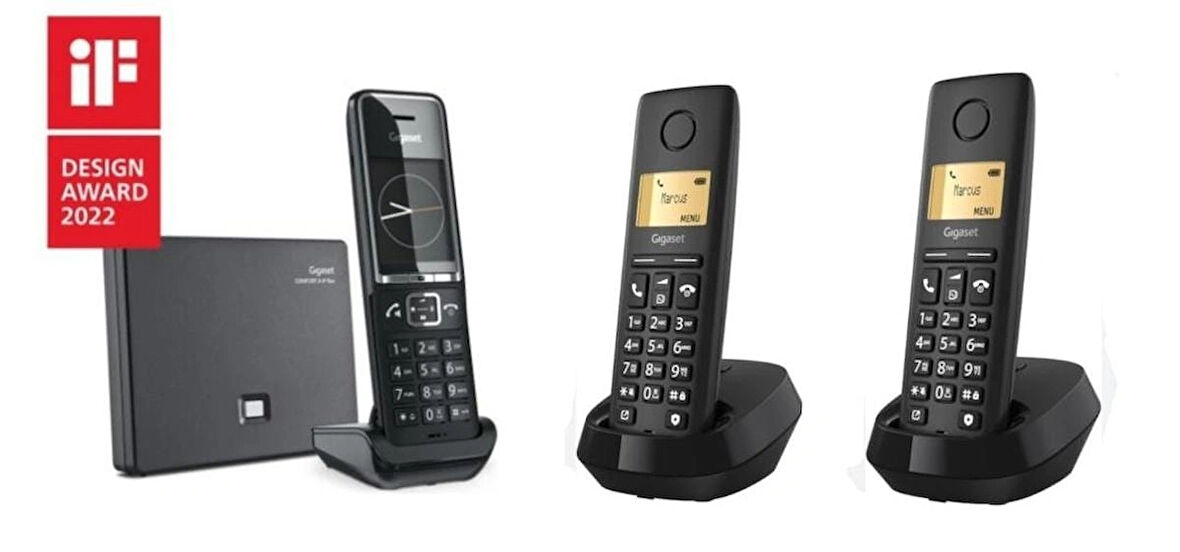 Gigaset C550 IP PURE-100 3 Dahili Dect Telsiz Kablosuz Telefon Santrali