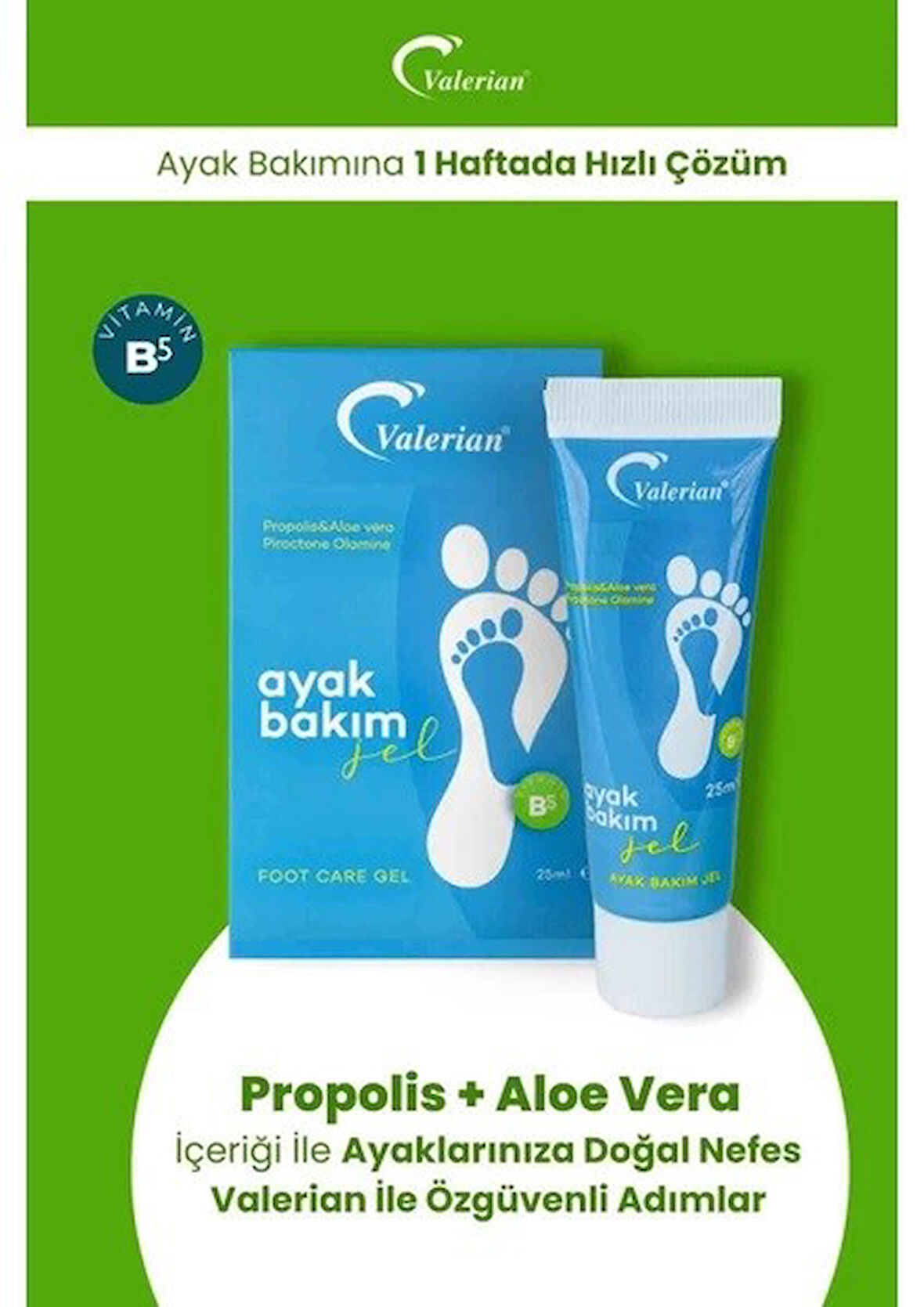 Valerian Ayak Bakım Jeli