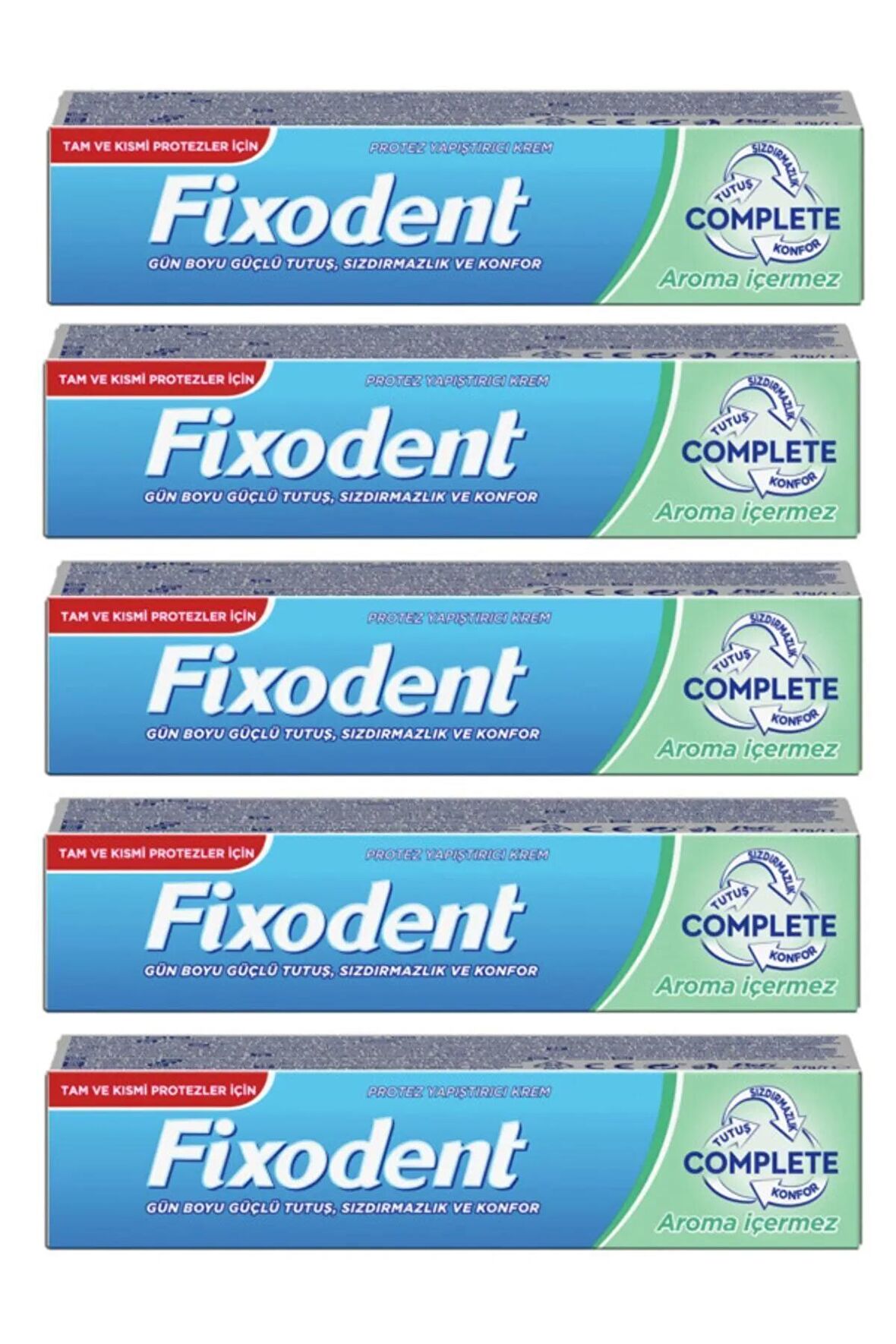 Fixodent Complete Diş Protez Yapıştırıcı Krem Aroması 47 gr x 5 Adet