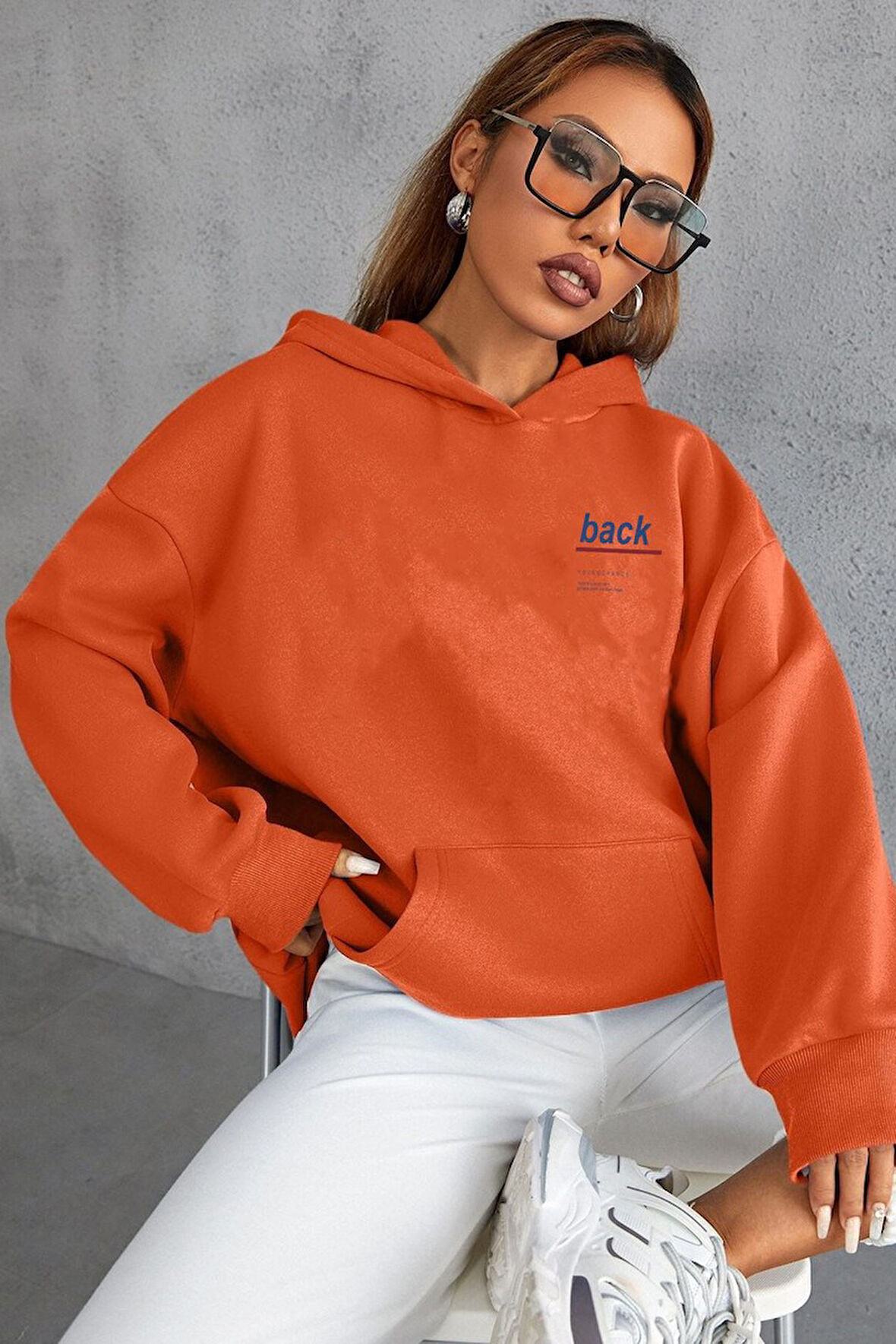 Uyguntarz Unisex Back Sırt Baskılı Sweatshirt